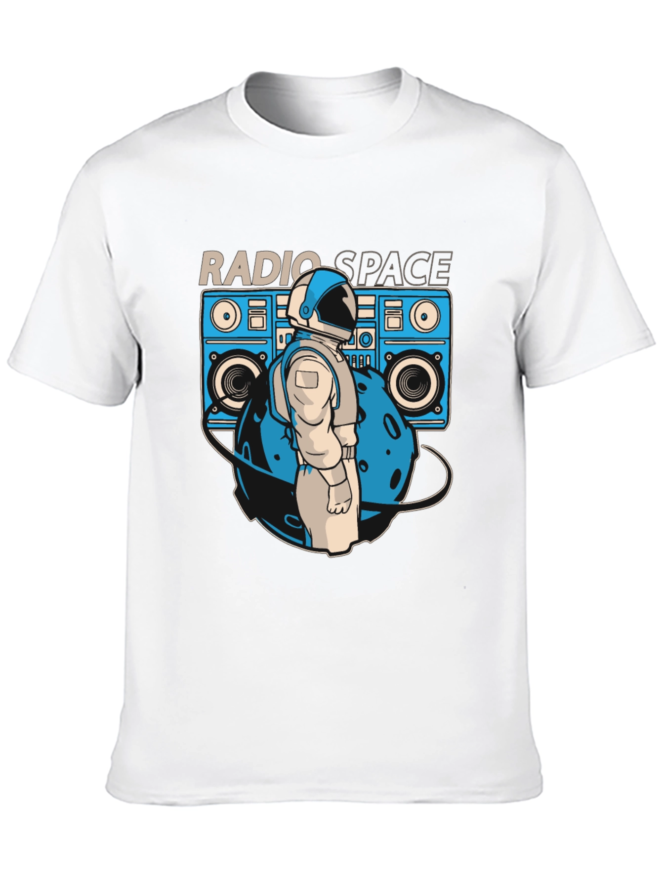Radio Space T-Shirt - Astronaut Boombox