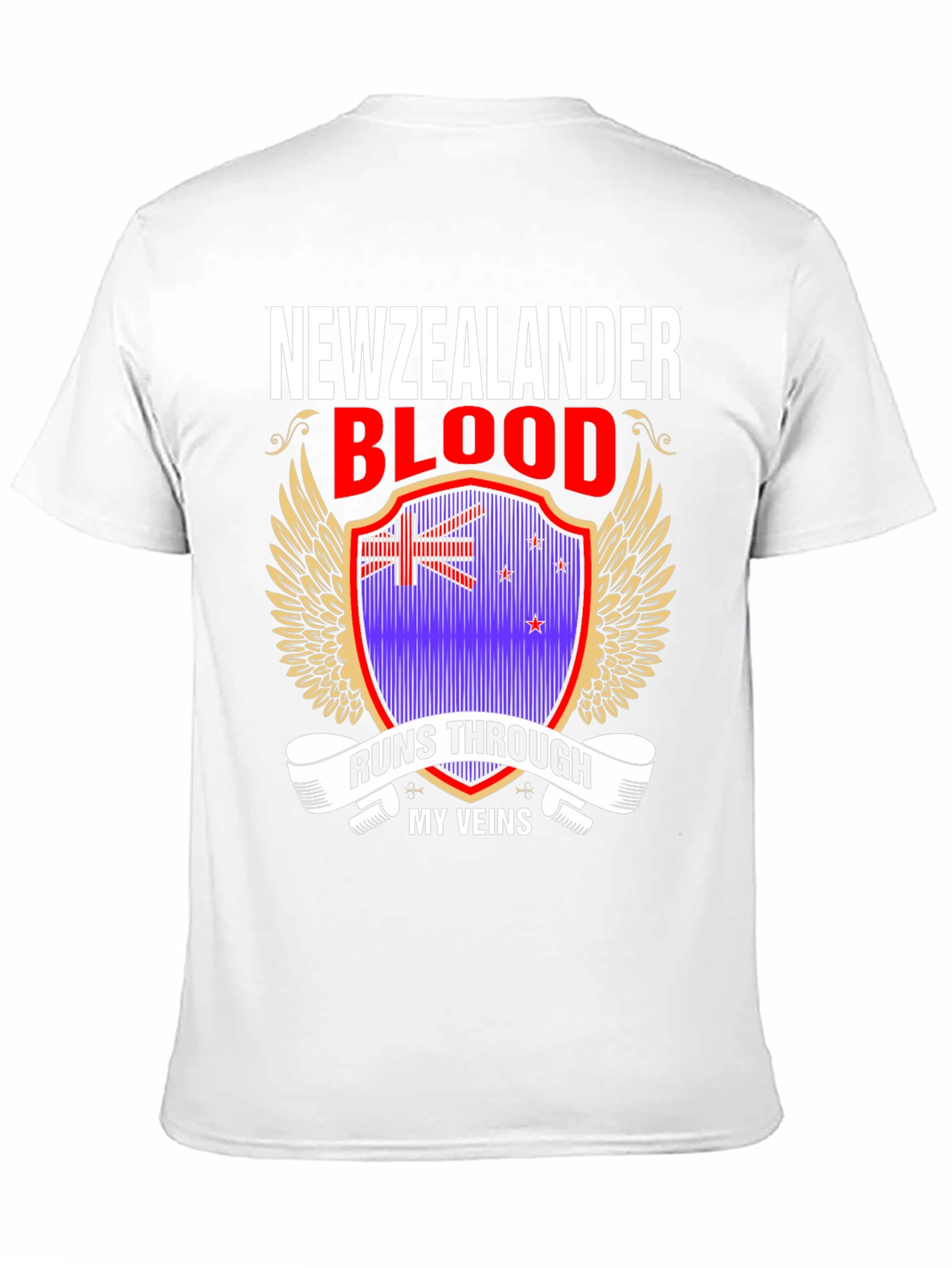 New Zealander Blood Runs Through My Veins T-Shirt
