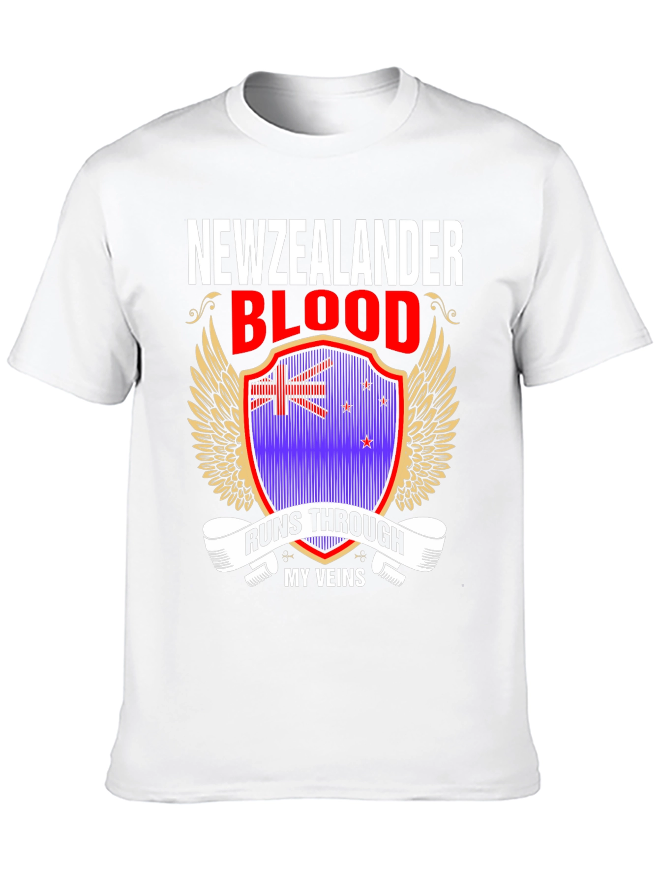 New Zealander Blood Runs Through My Veins T-Shirt