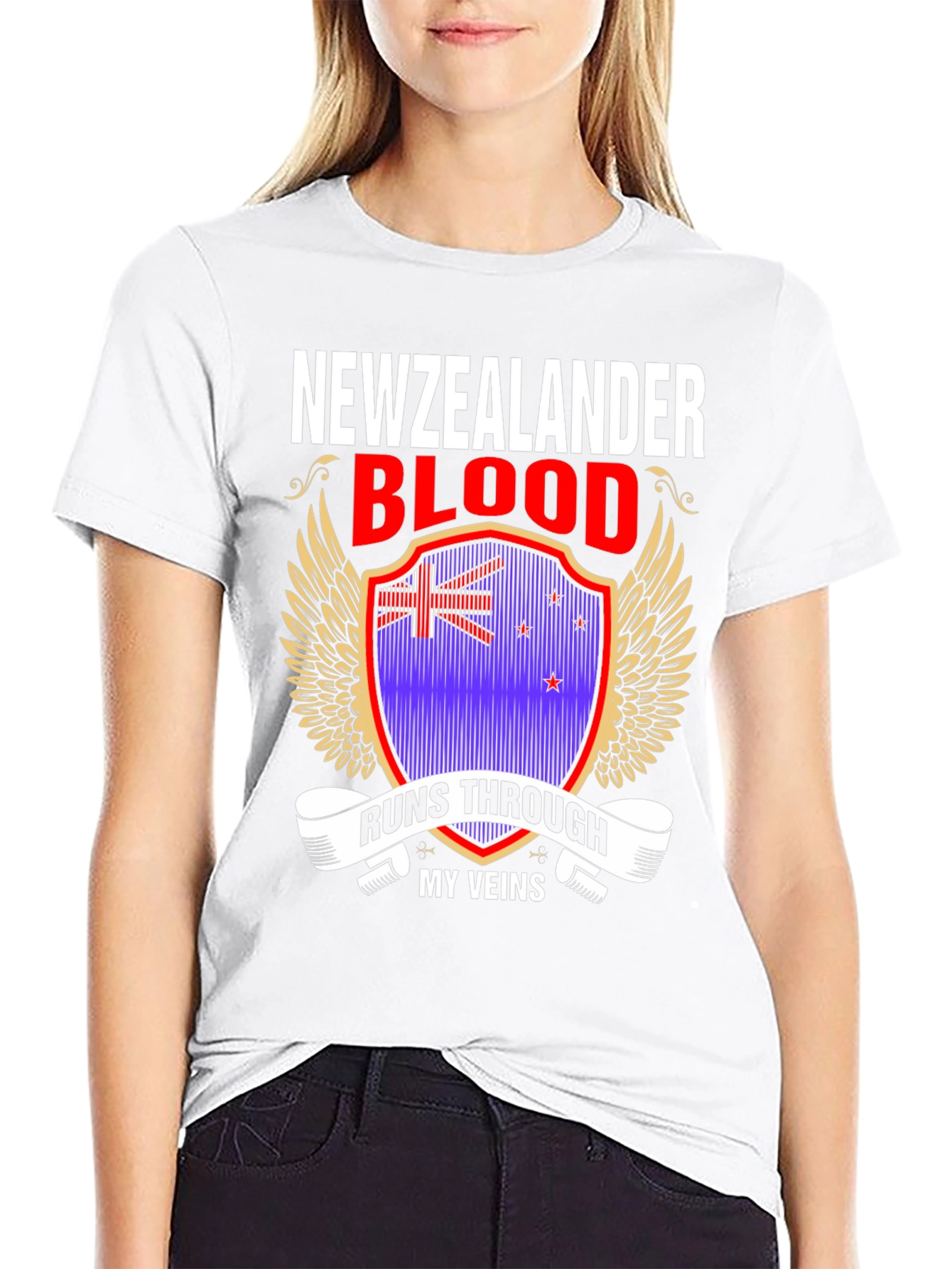 New Zealander Blood Runs Through My Veins T-Shirt