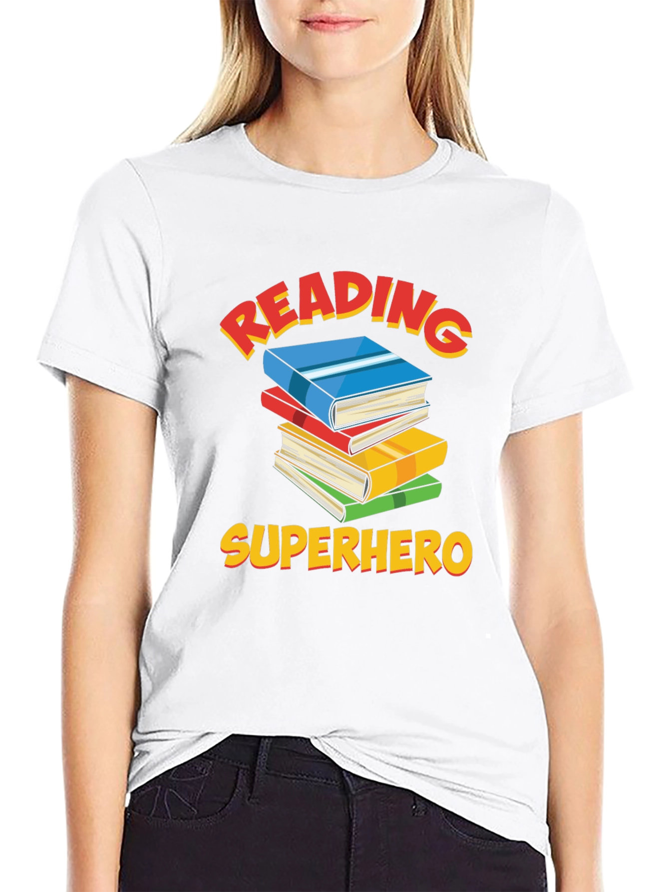 Reading Superhero Graphic T-Shirt