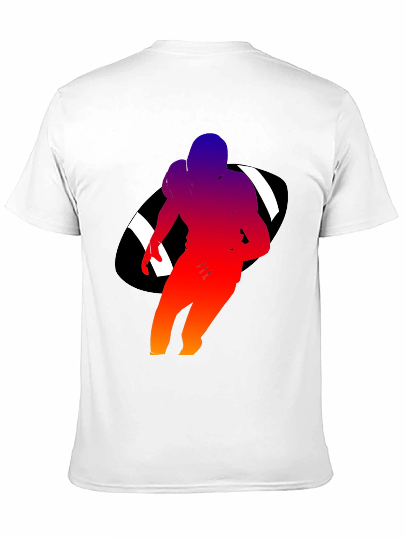 Football Player Graphic Black T-Shirt