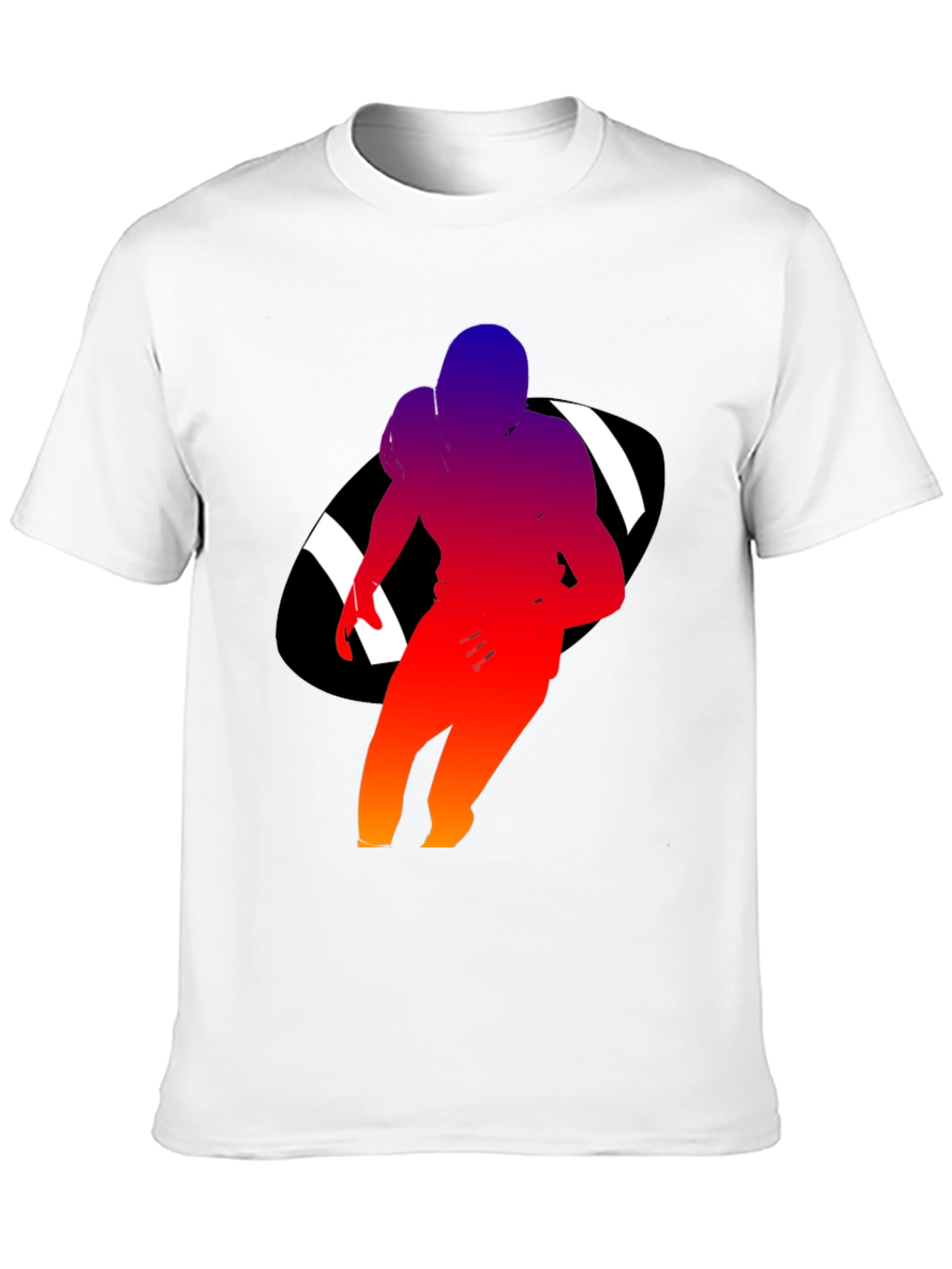 Football Player Graphic Black T-Shirt