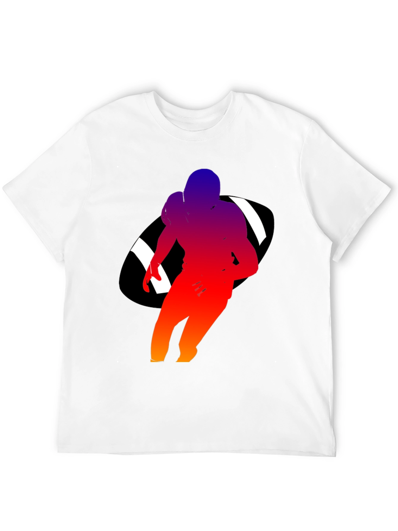 Football Player Graphic Black T-Shirt