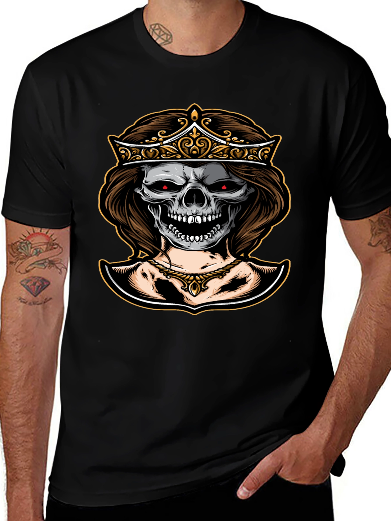 Skull Queen Graphic Tee - Dark Humor Fashion