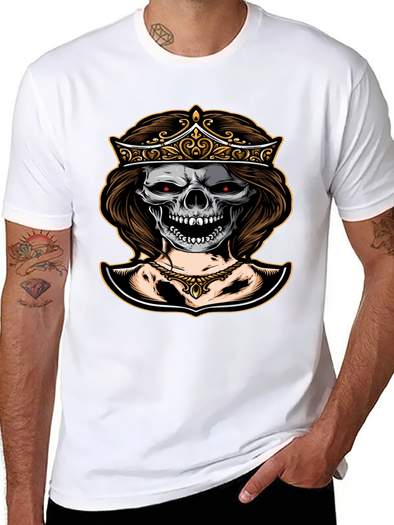 Skull Queen Graphic Tee - Dark Humor Fashion