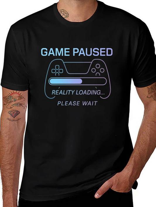 Game Paused Reality Loading Graphic Tee