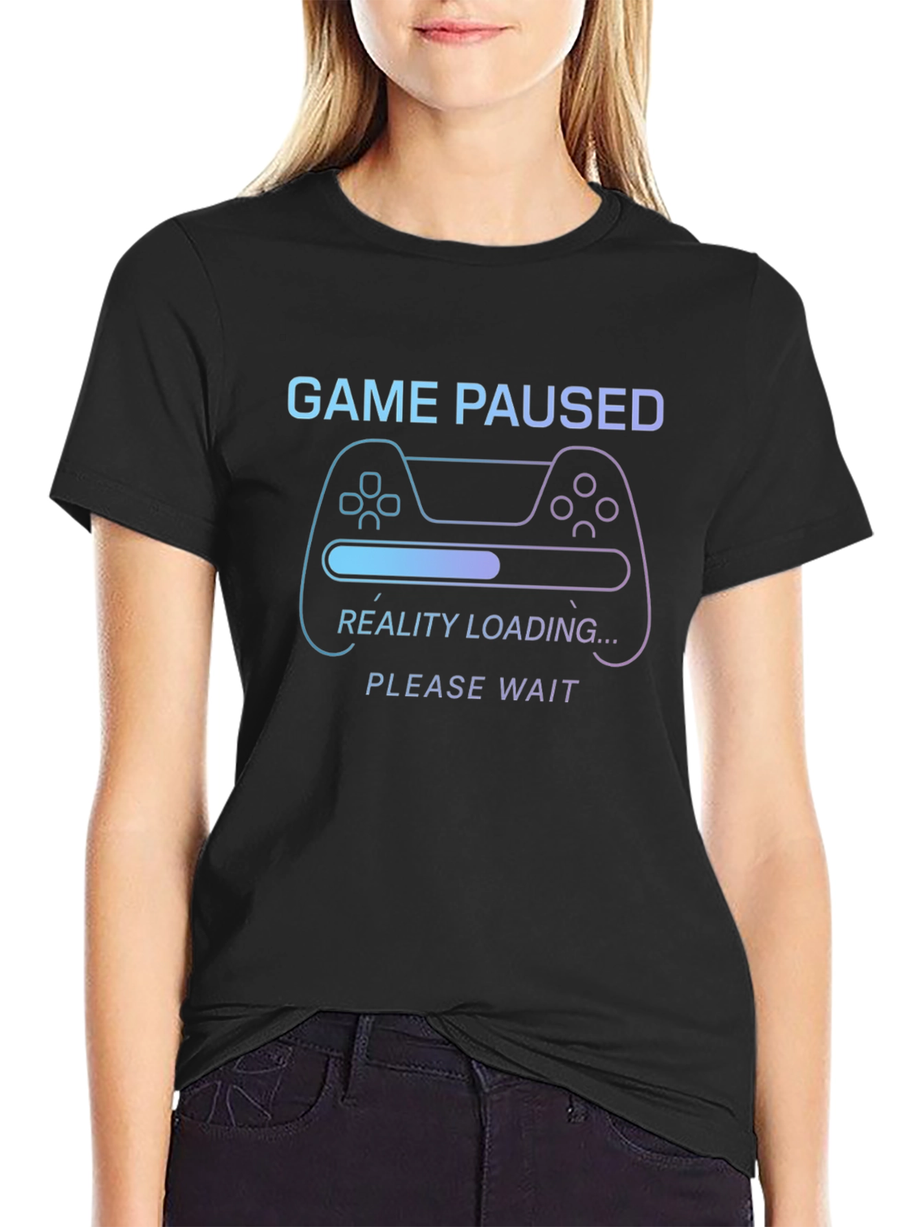 Game Paused Reality Loading Graphic Tee