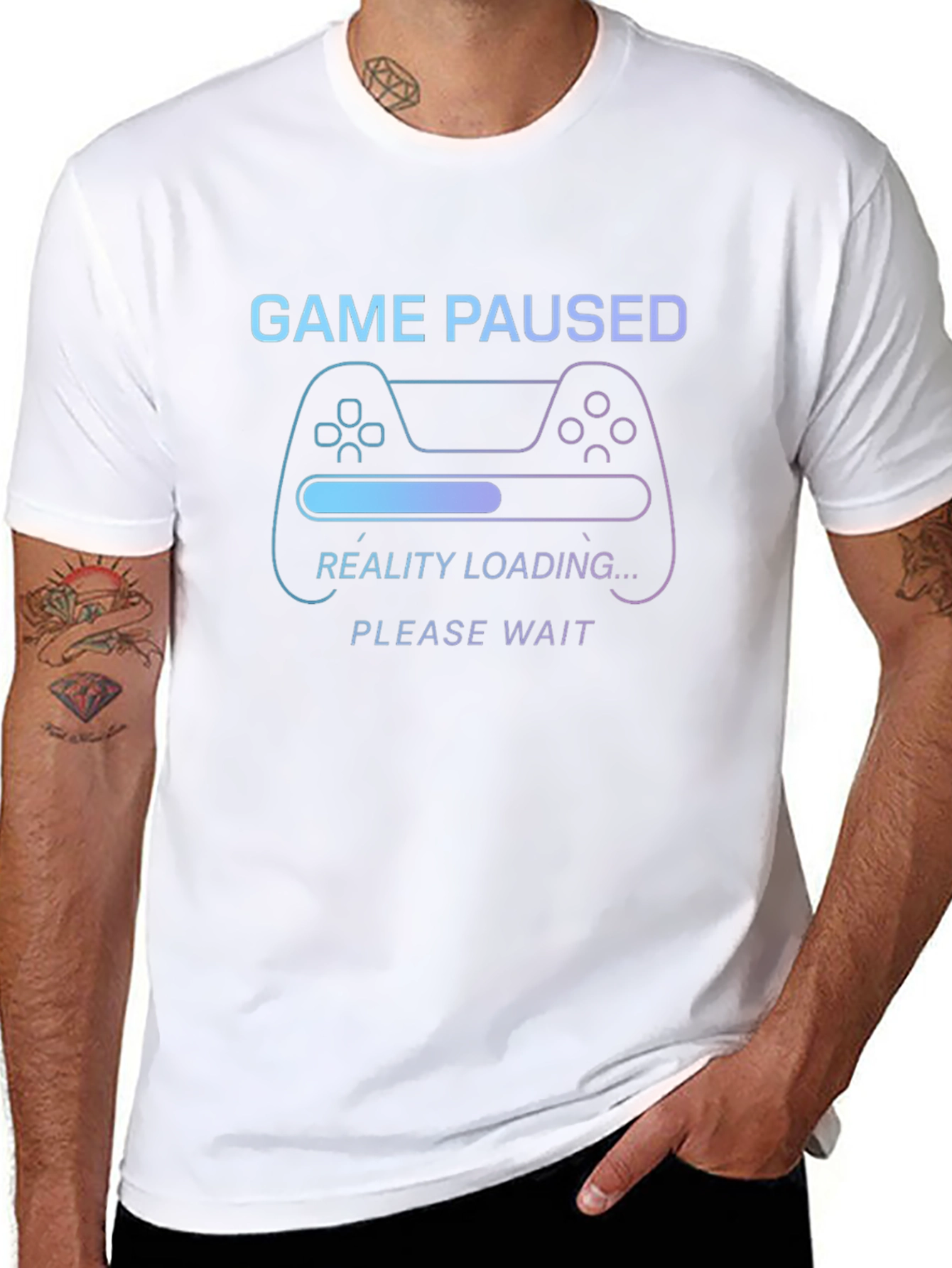 Game Paused Reality Loading Graphic Tee