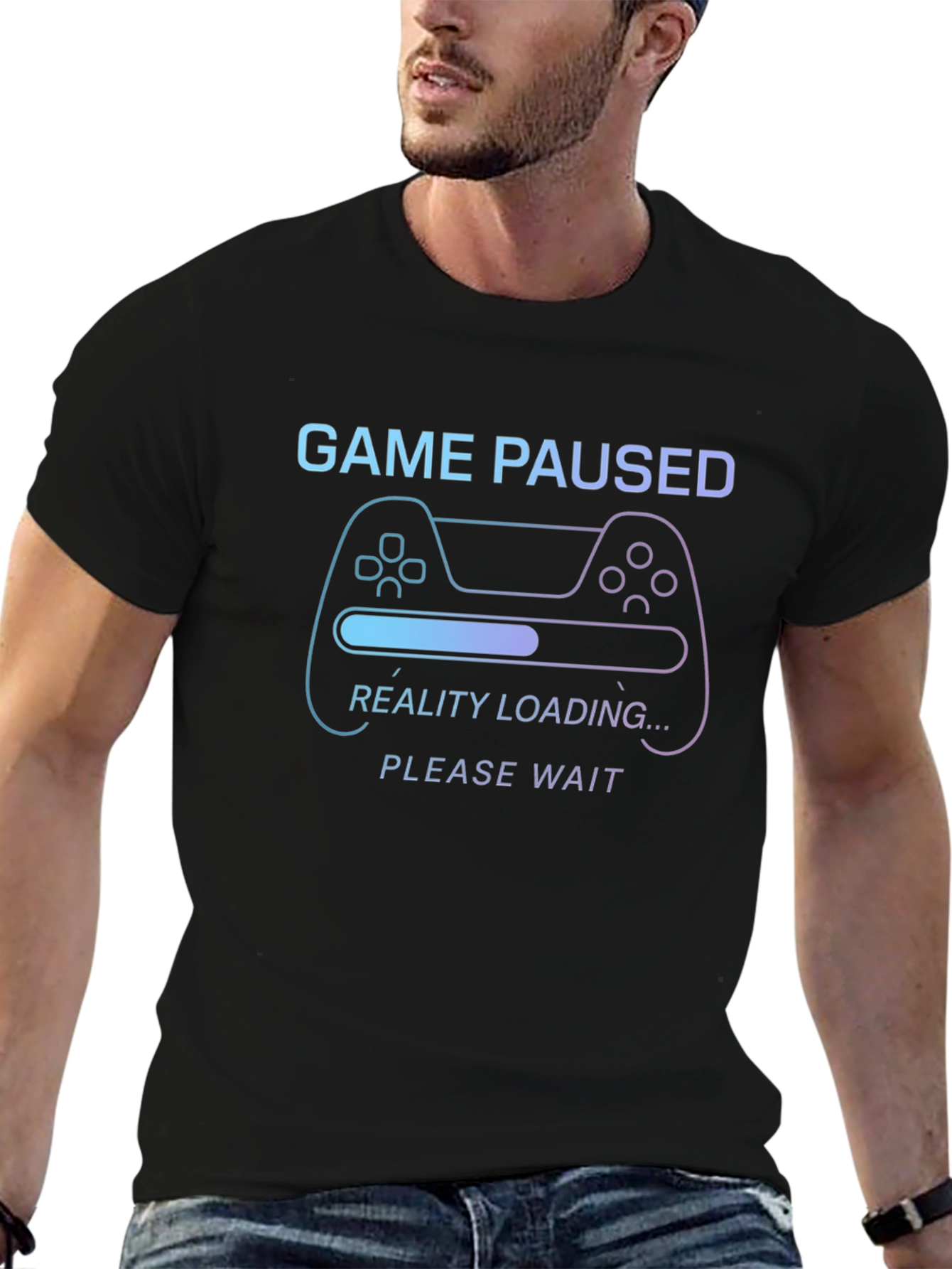 Game Paused Reality Loading Graphic Tee