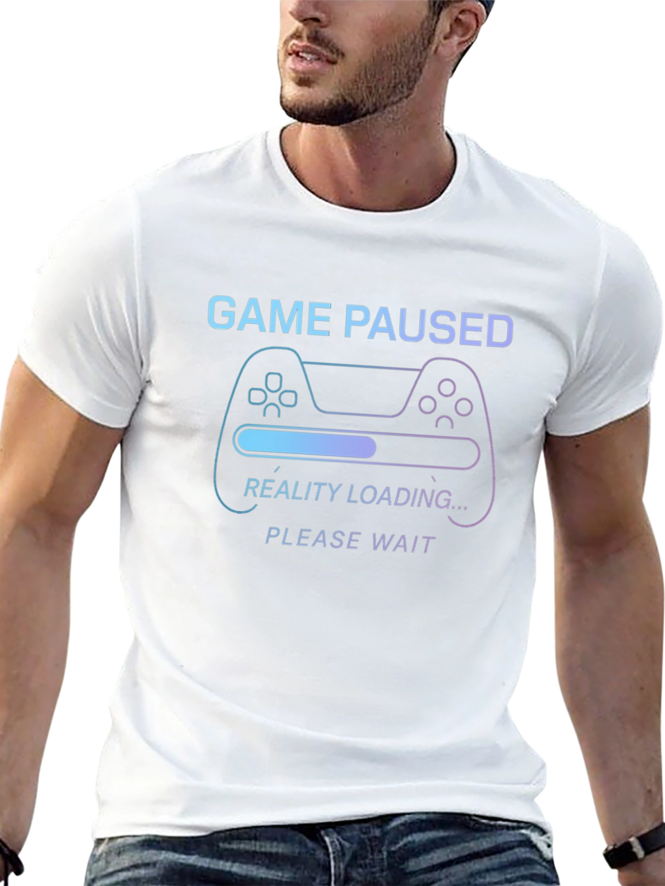 Game Paused Reality Loading Graphic Tee