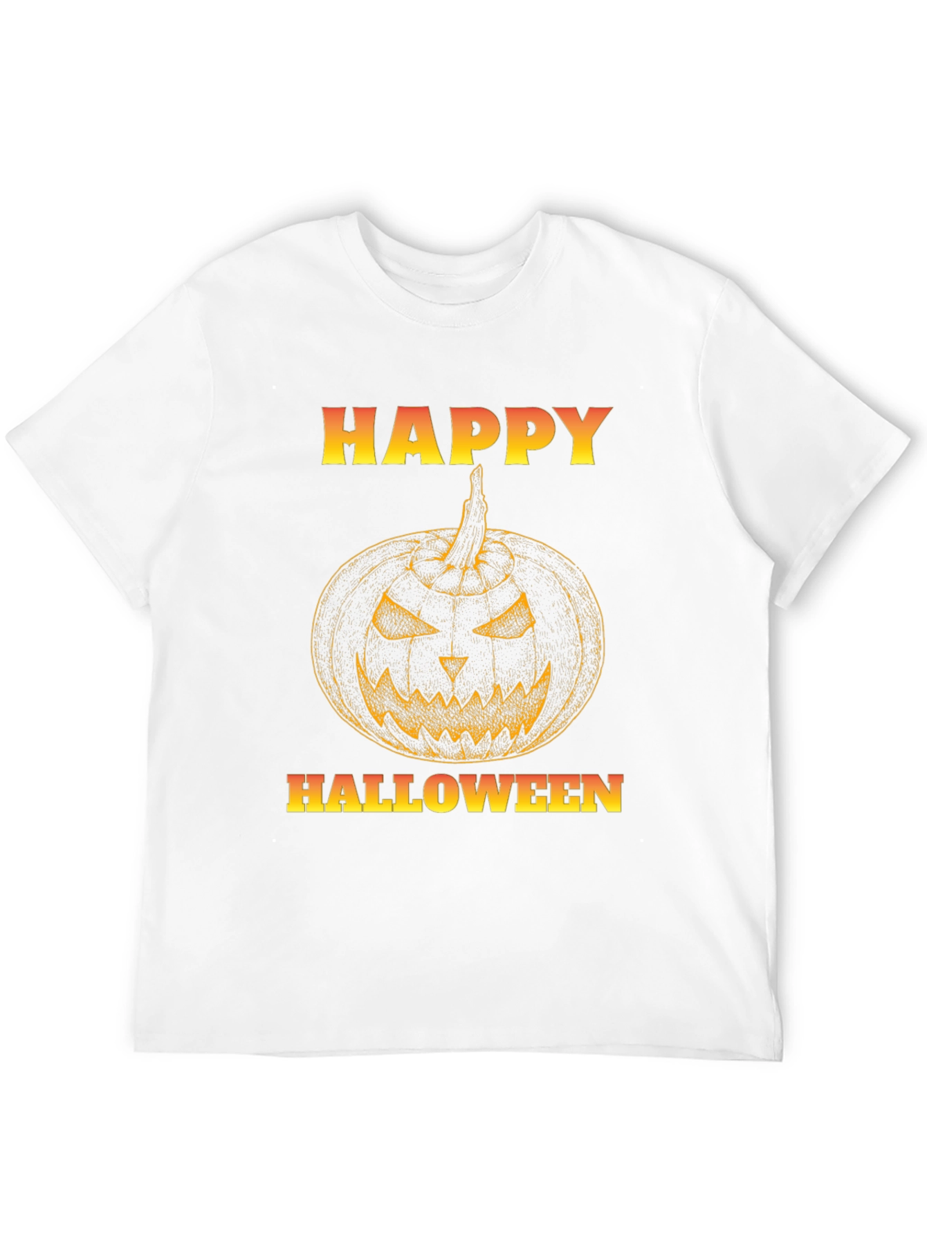 Happy Halloween Pumpkin Graphic Black T-Shirt