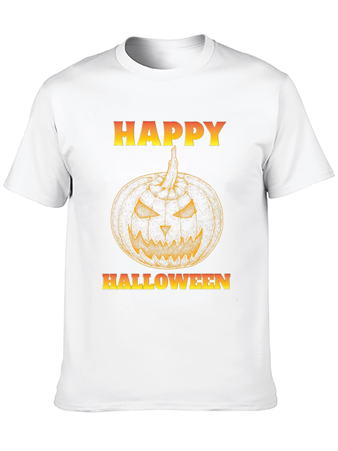 Happy Halloween Pumpkin Graphic Black T-Shirt