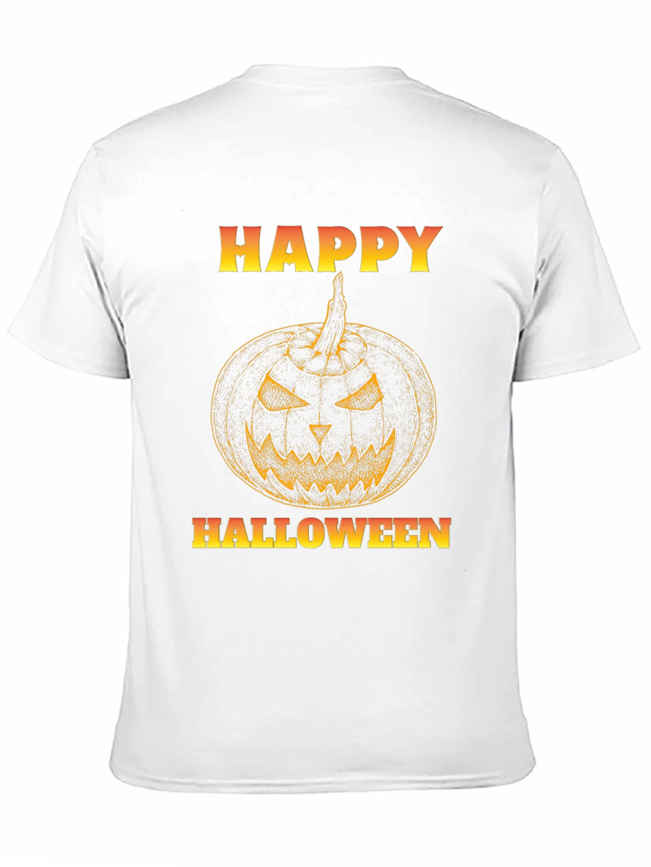 Happy Halloween Pumpkin Graphic Black T-Shirt