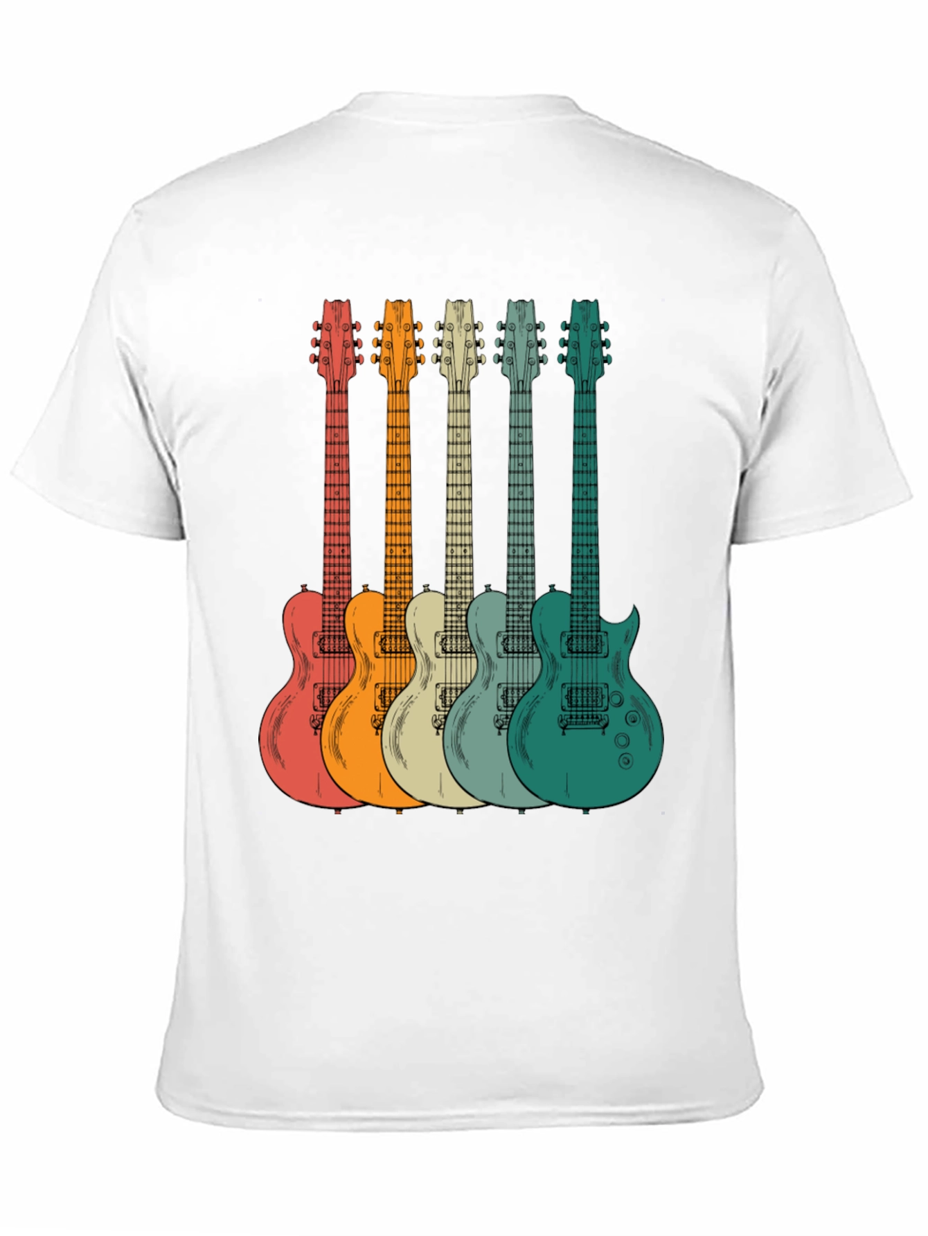 Retro Guitar Graphic Tee - Music Lovers T-Shirt