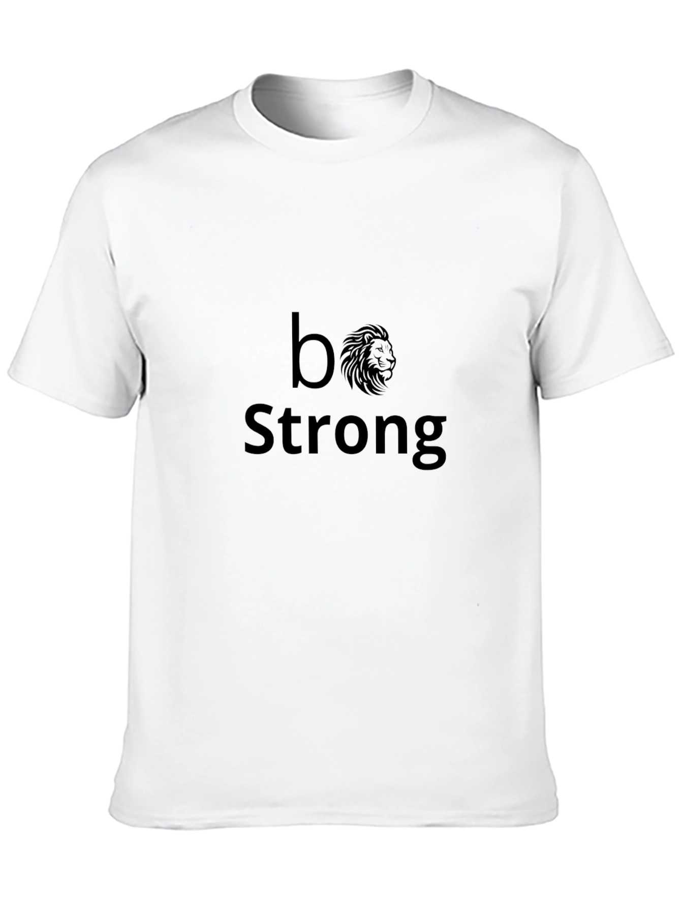 Be Strong Lion Graphic Tee - Black