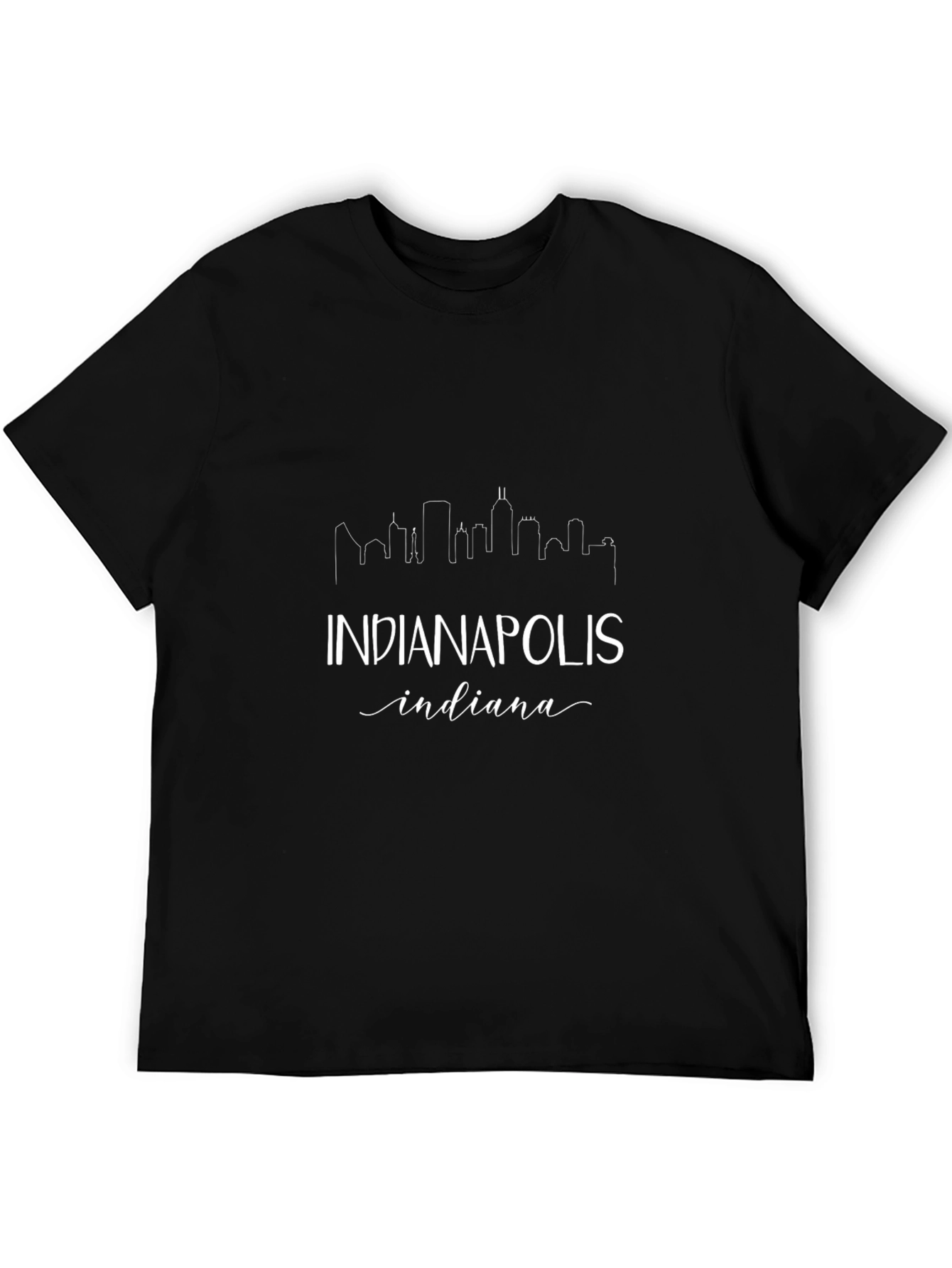 Indianapolis Indiana Skyline Graphic Tee - Black