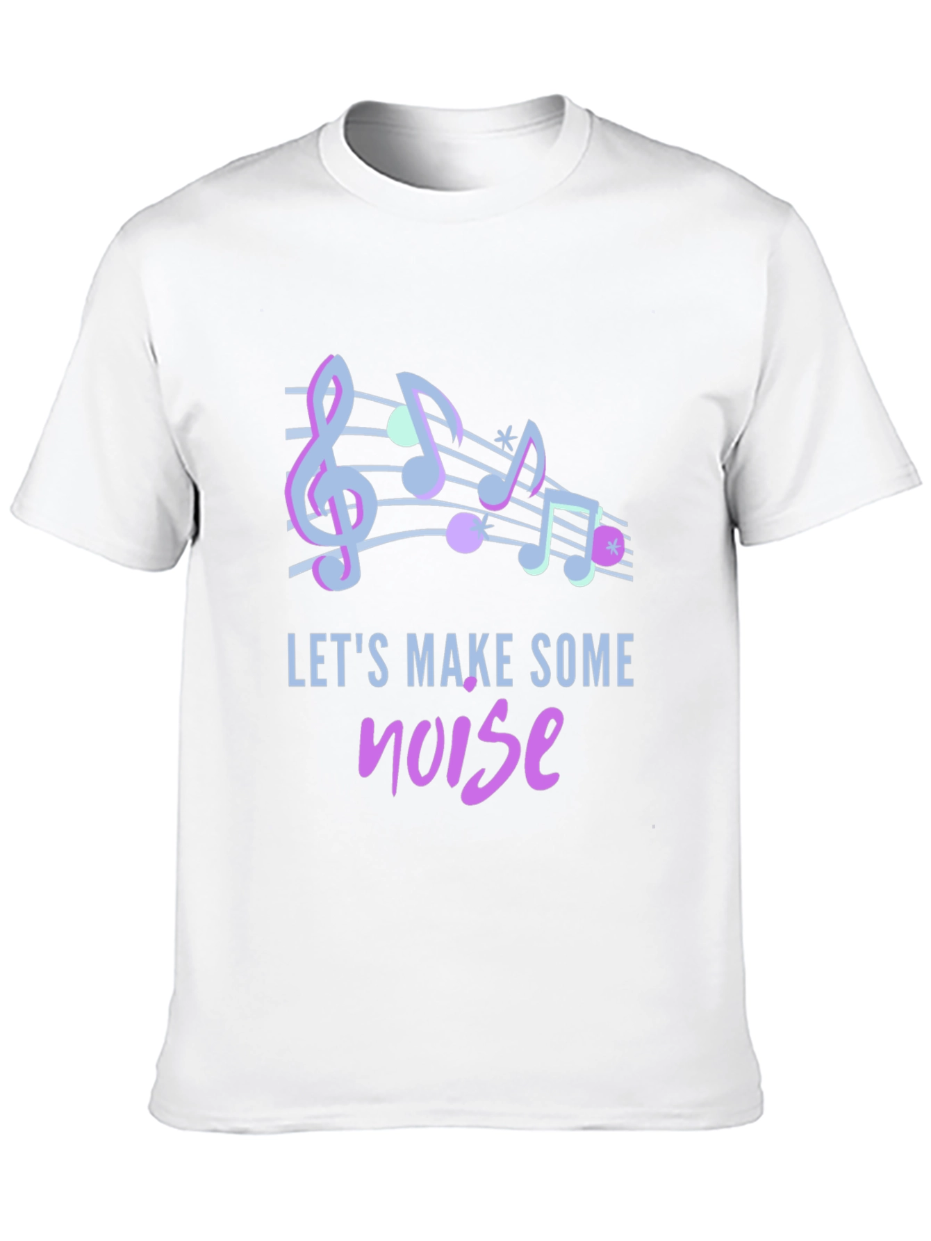 Lets Make Some Noise Music Notes Graphic Tee