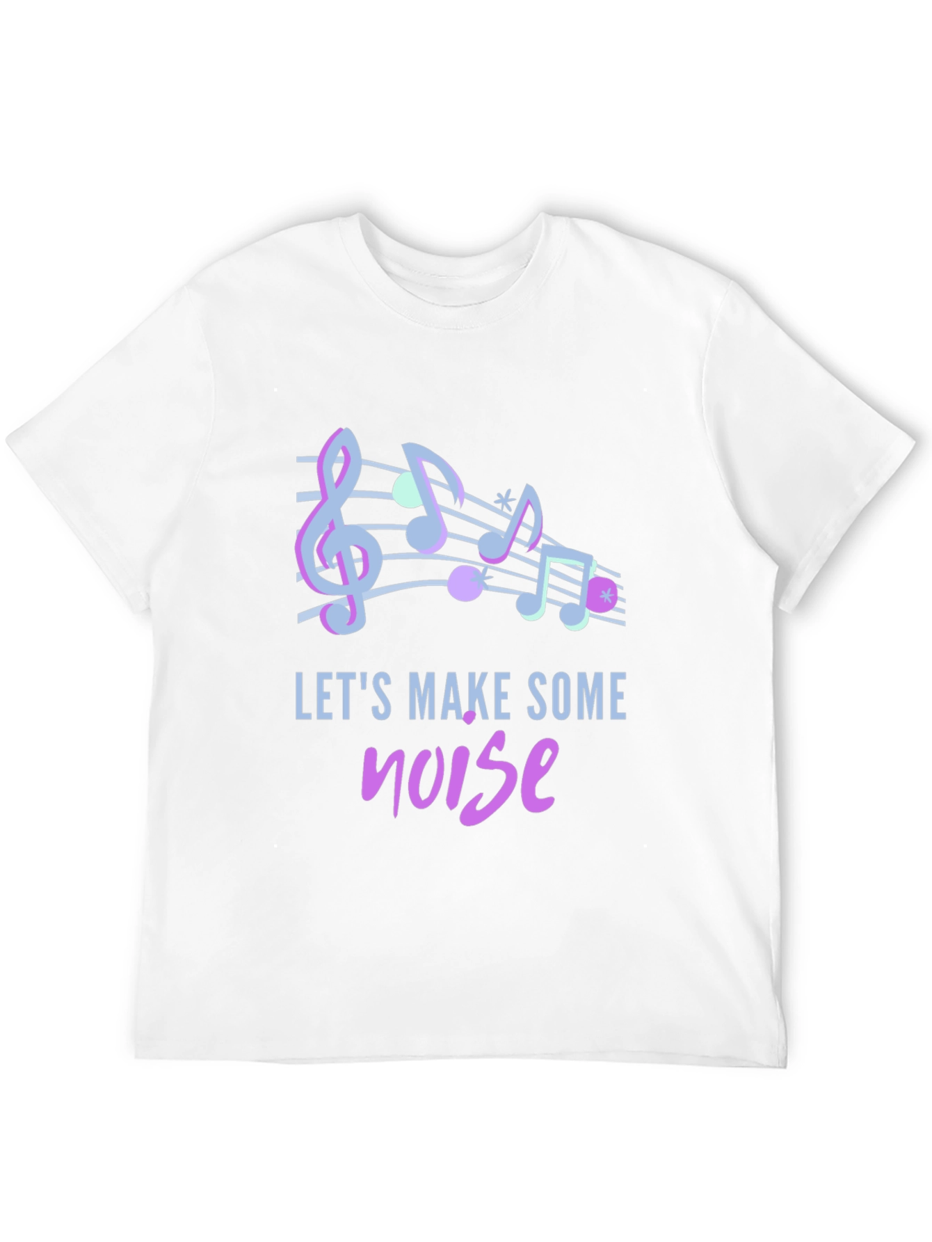 Lets Make Some Noise Music Notes Graphic Tee