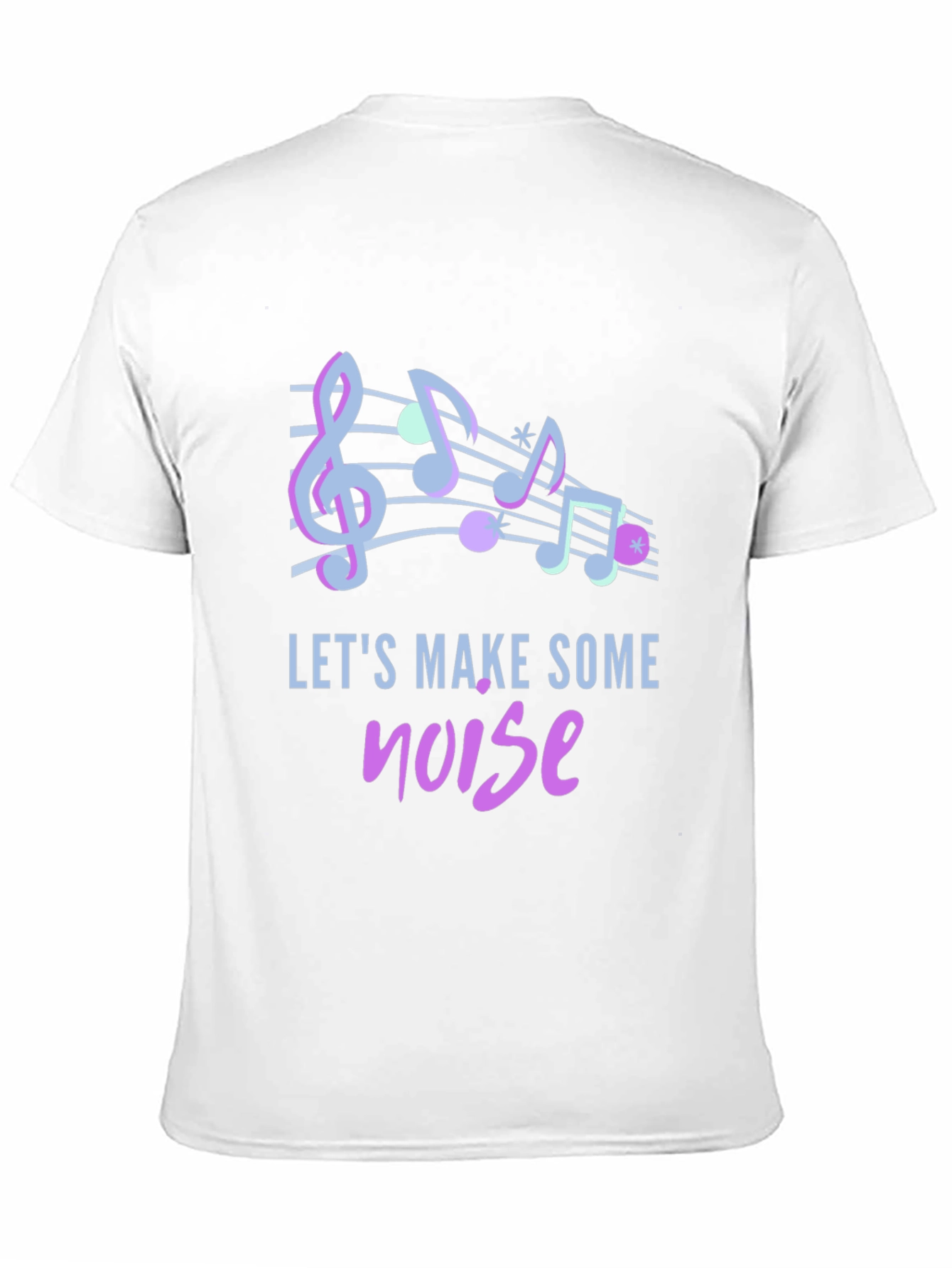 Lets Make Some Noise Music Notes Graphic Tee