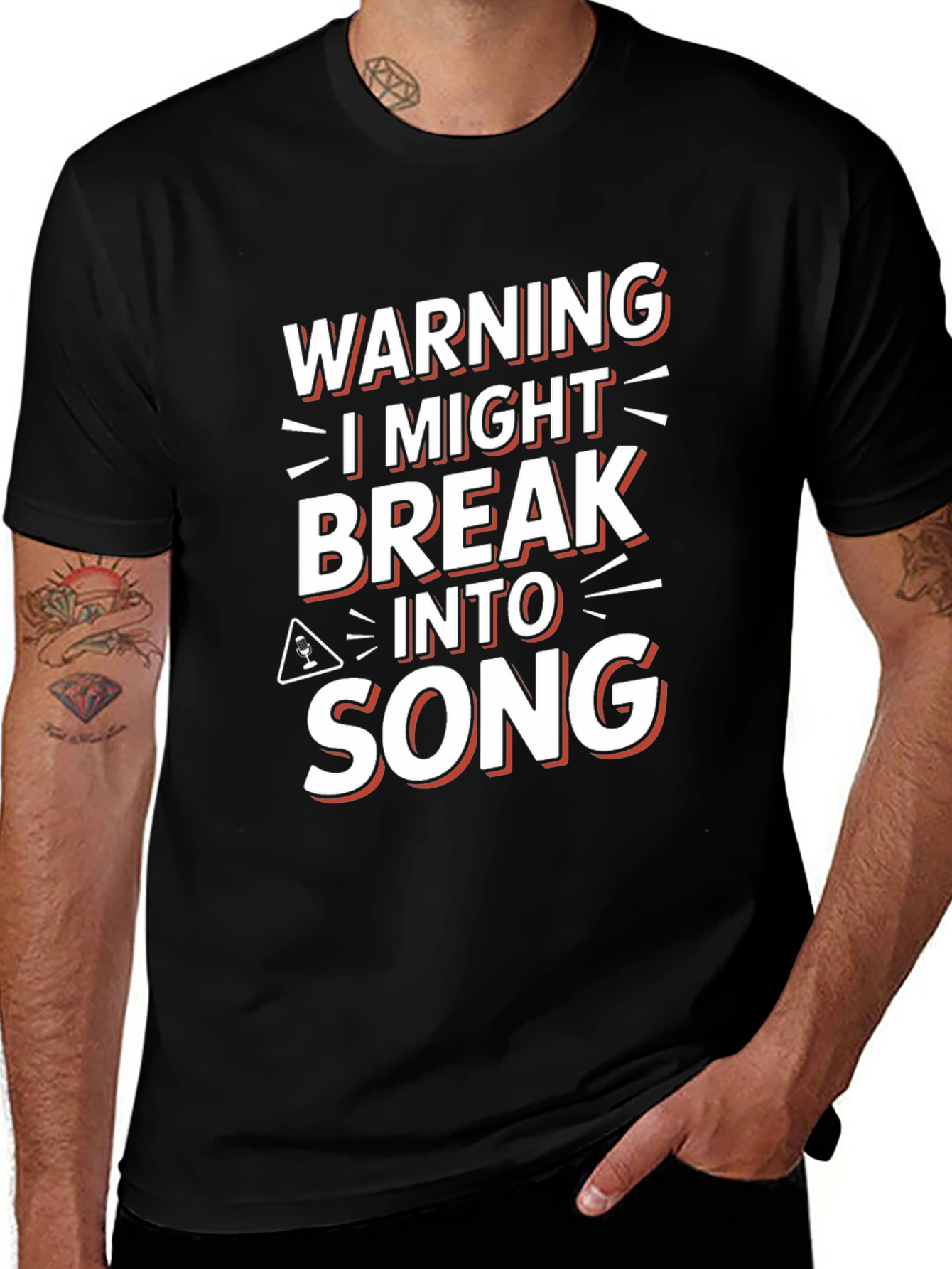 Warning I Might Break Into Song Graphic Tee