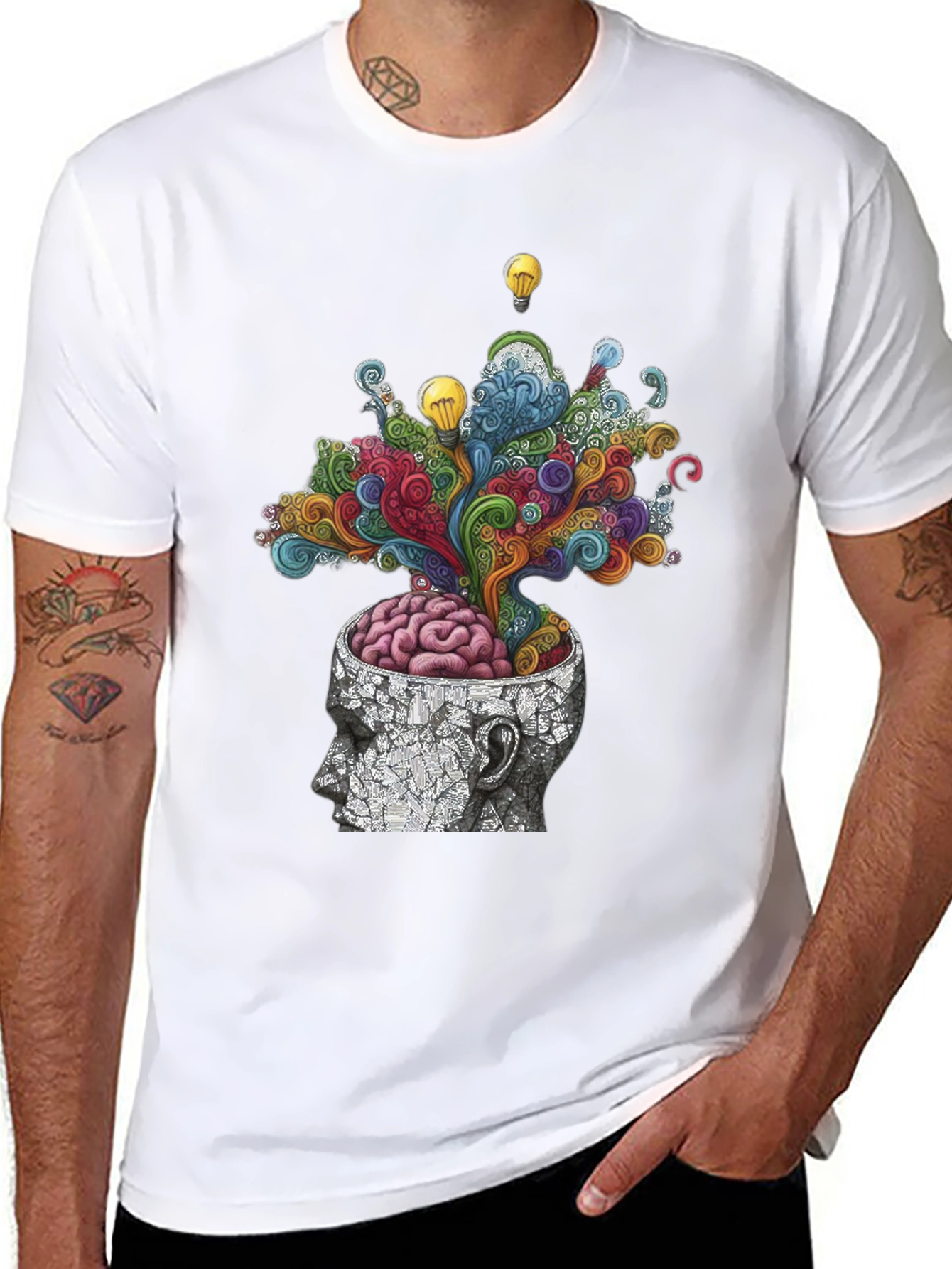 Mind Bloom Graphic Tee - Creative Thinking Shirt