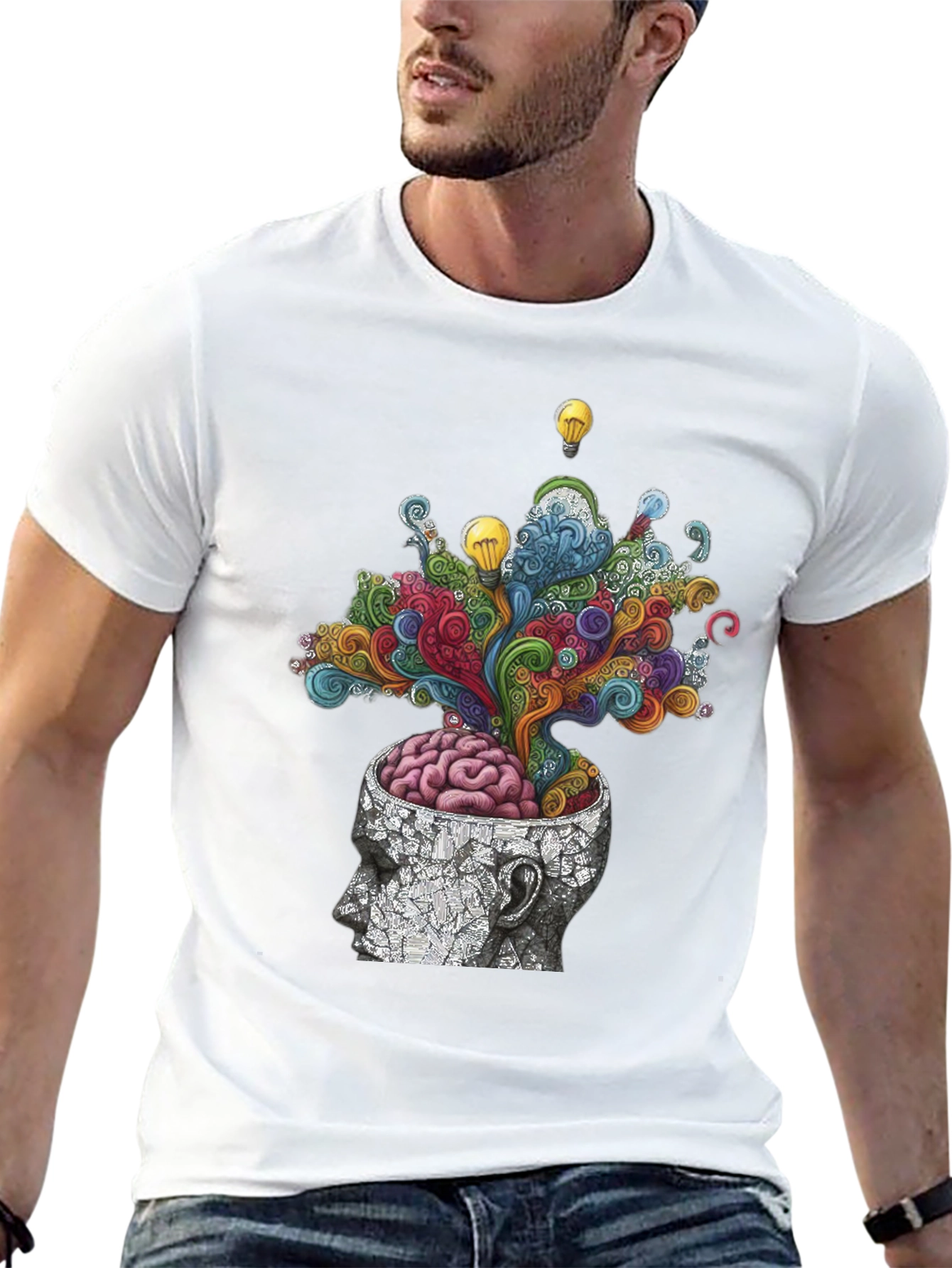 Mind Bloom Graphic Tee - Creative Thinking Shirt