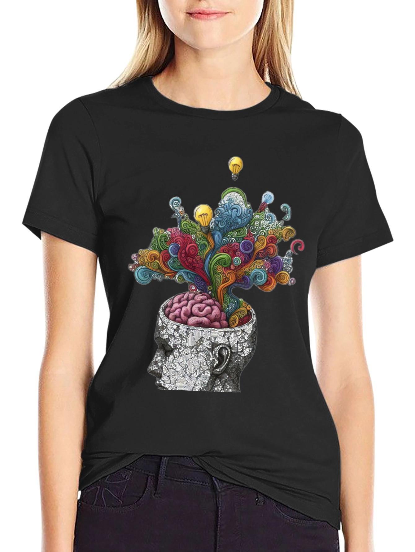Mind Bloom Graphic Tee - Creative Thinking Shirt