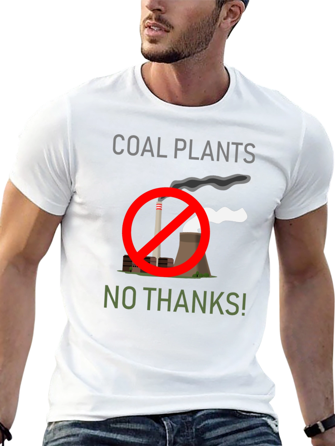 No Coal Plants T-Shirt: Eco-Friendly Statement Tee