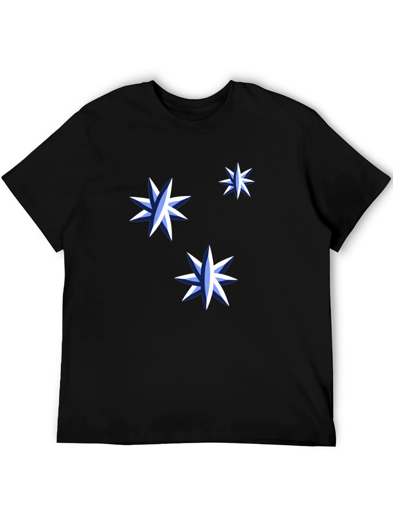 Starry Night Graphic Tee - Black Cotton Shirt