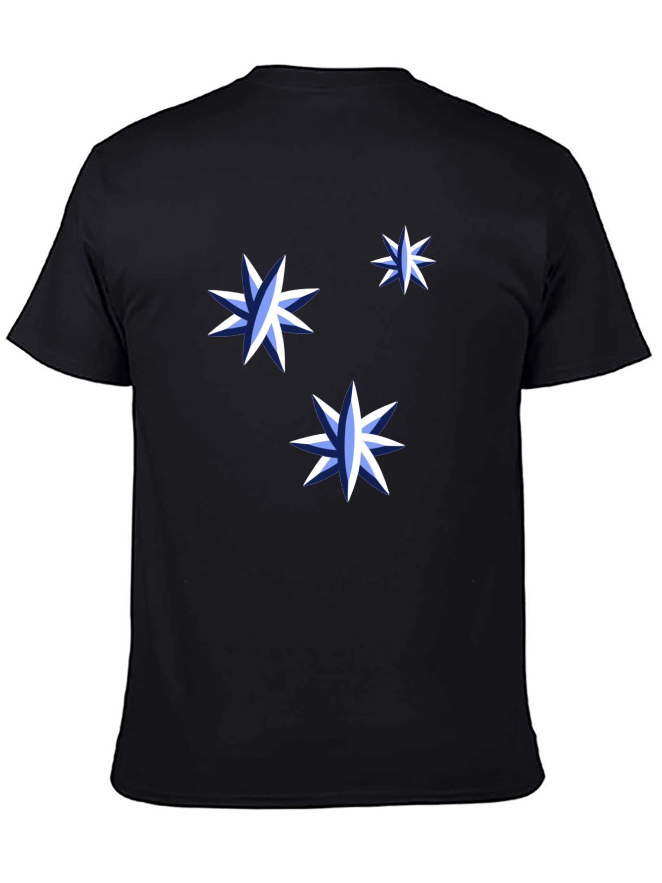 Starry Night Graphic Tee - Black Cotton Shirt