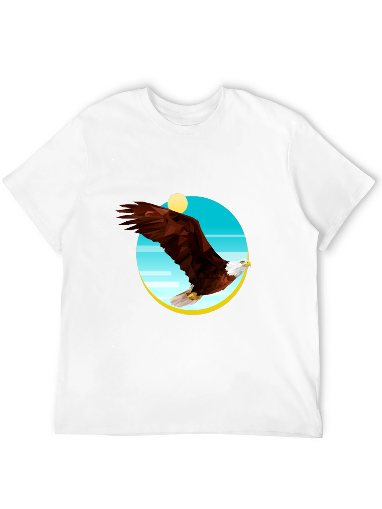 Geometric Eagle Graphic Tee - Mens Black T-Shirt