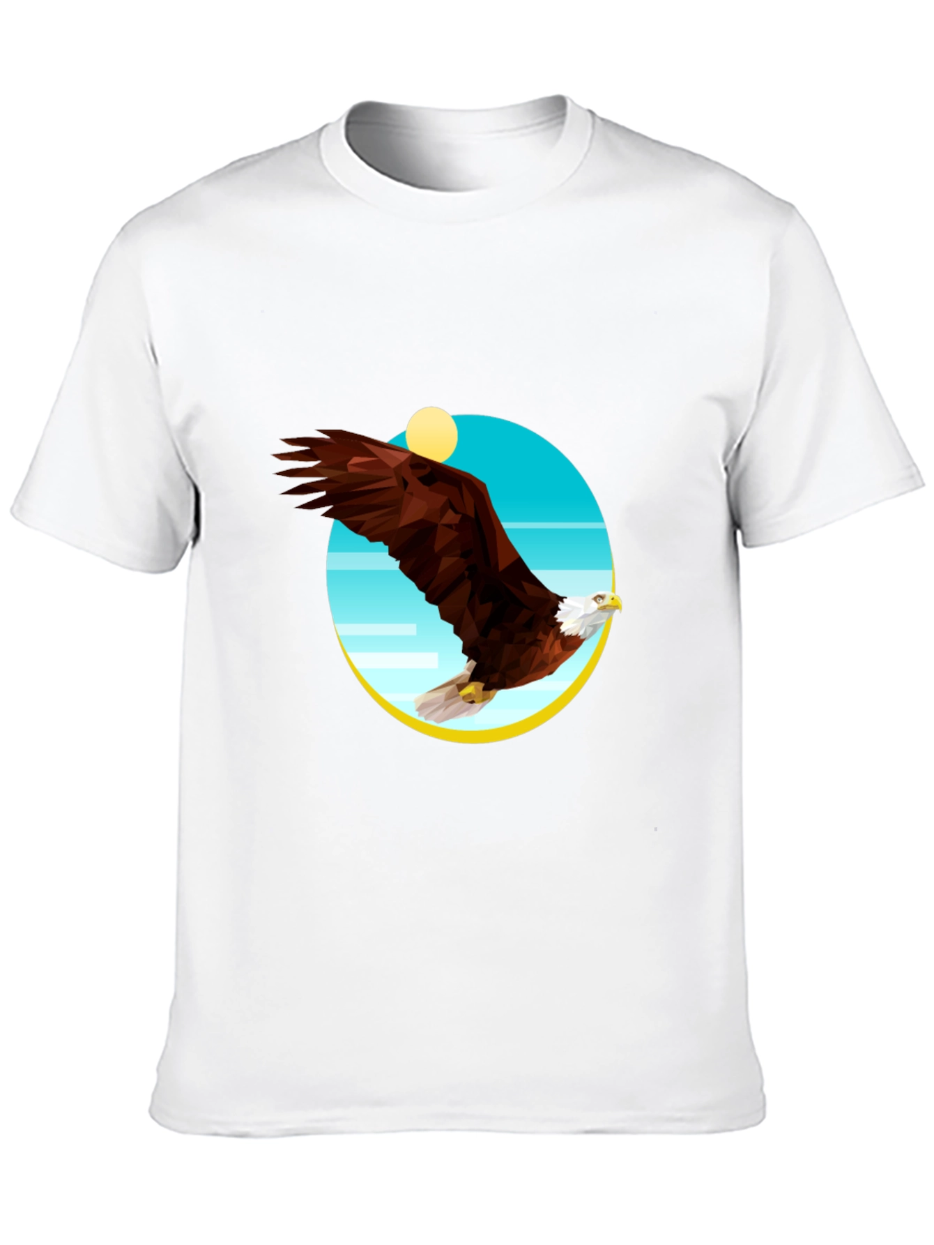 Geometric Eagle Graphic Tee - Mens Black T-Shirt
