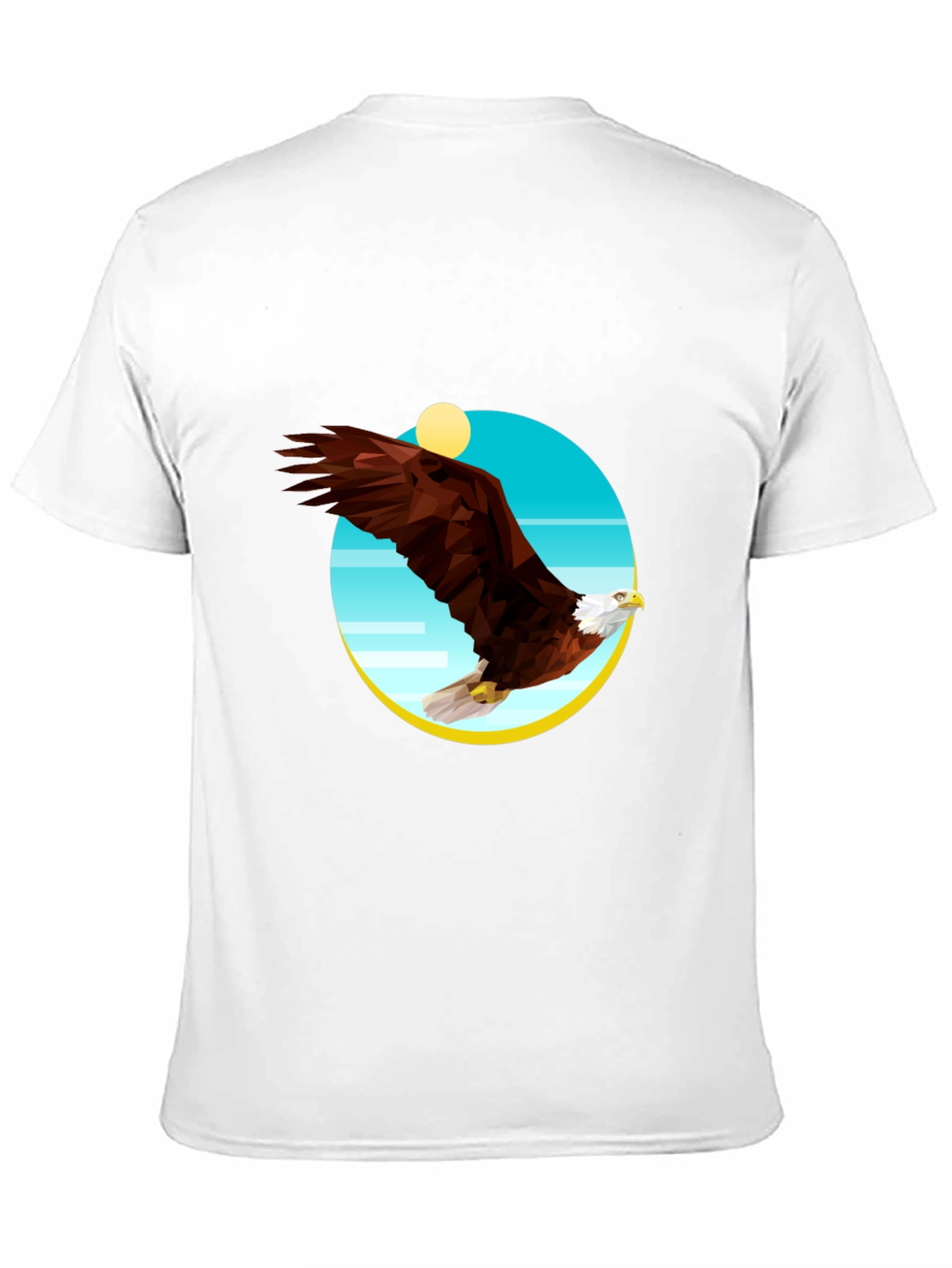 Geometric Eagle Graphic Tee - Mens Black T-Shirt