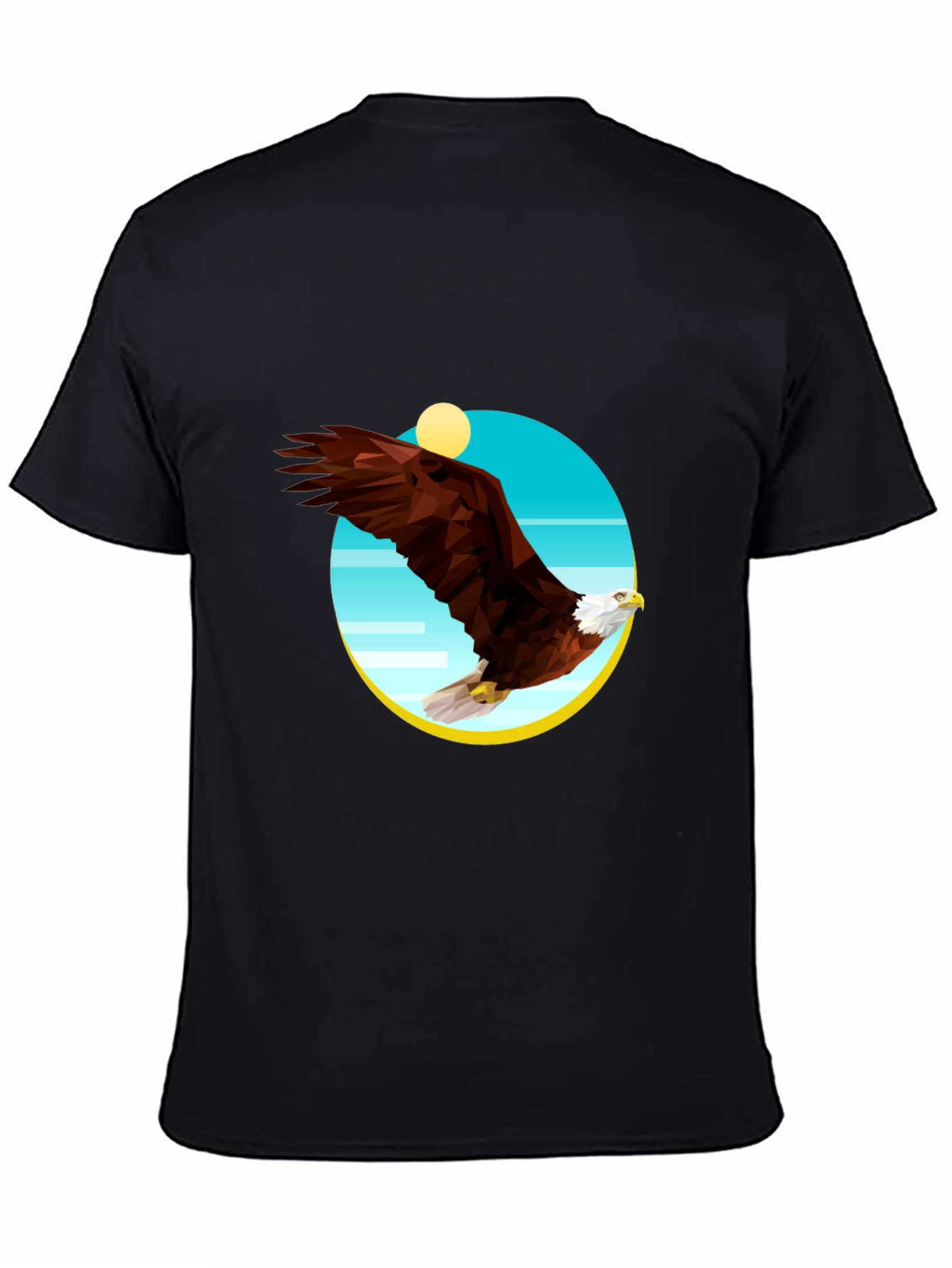 Geometric Eagle Graphic Tee - Mens Black T-Shirt