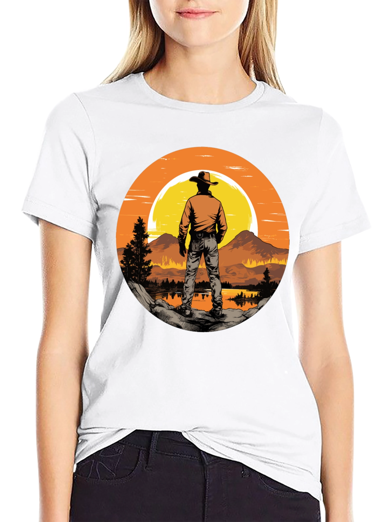 Sunset Cowboy Graphic Tee