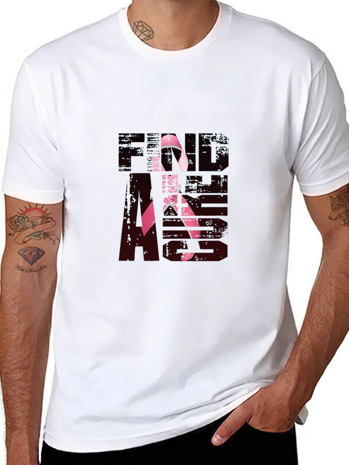 Find The Cure Black Cotton Tee