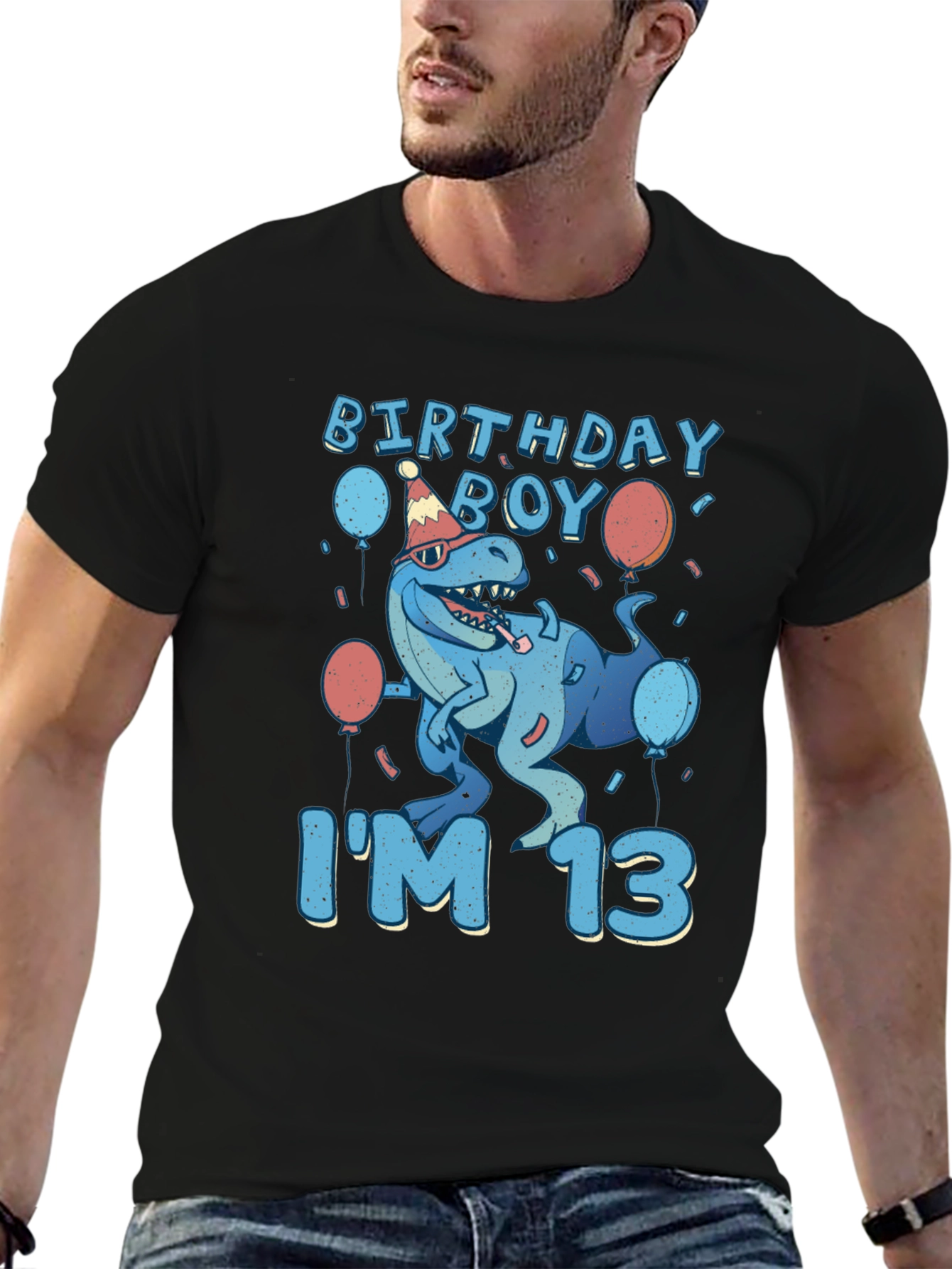 Birthday Boy Im 13 T-Rex T-Shirt