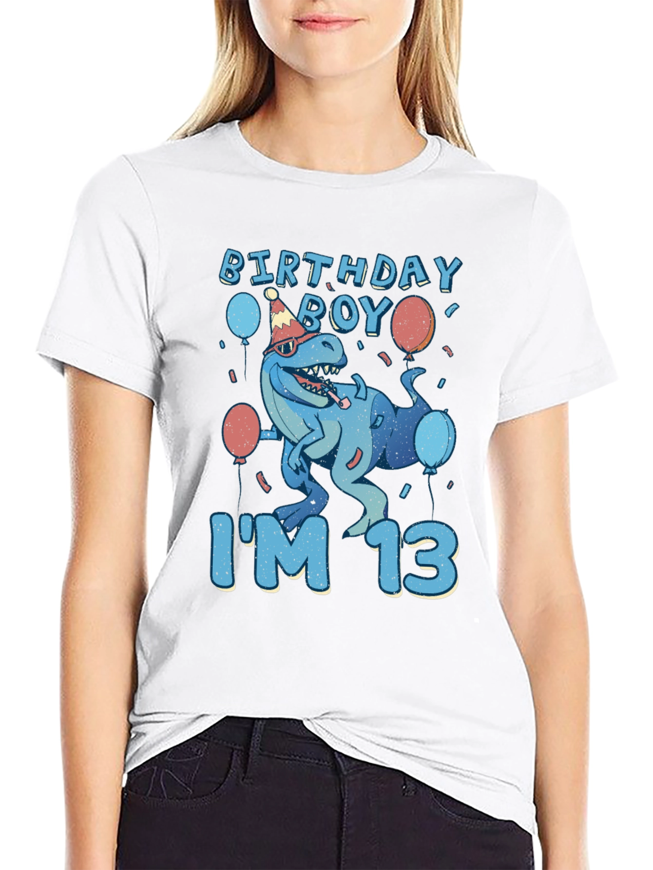 Birthday Boy Im 13 T-Rex T-Shirt