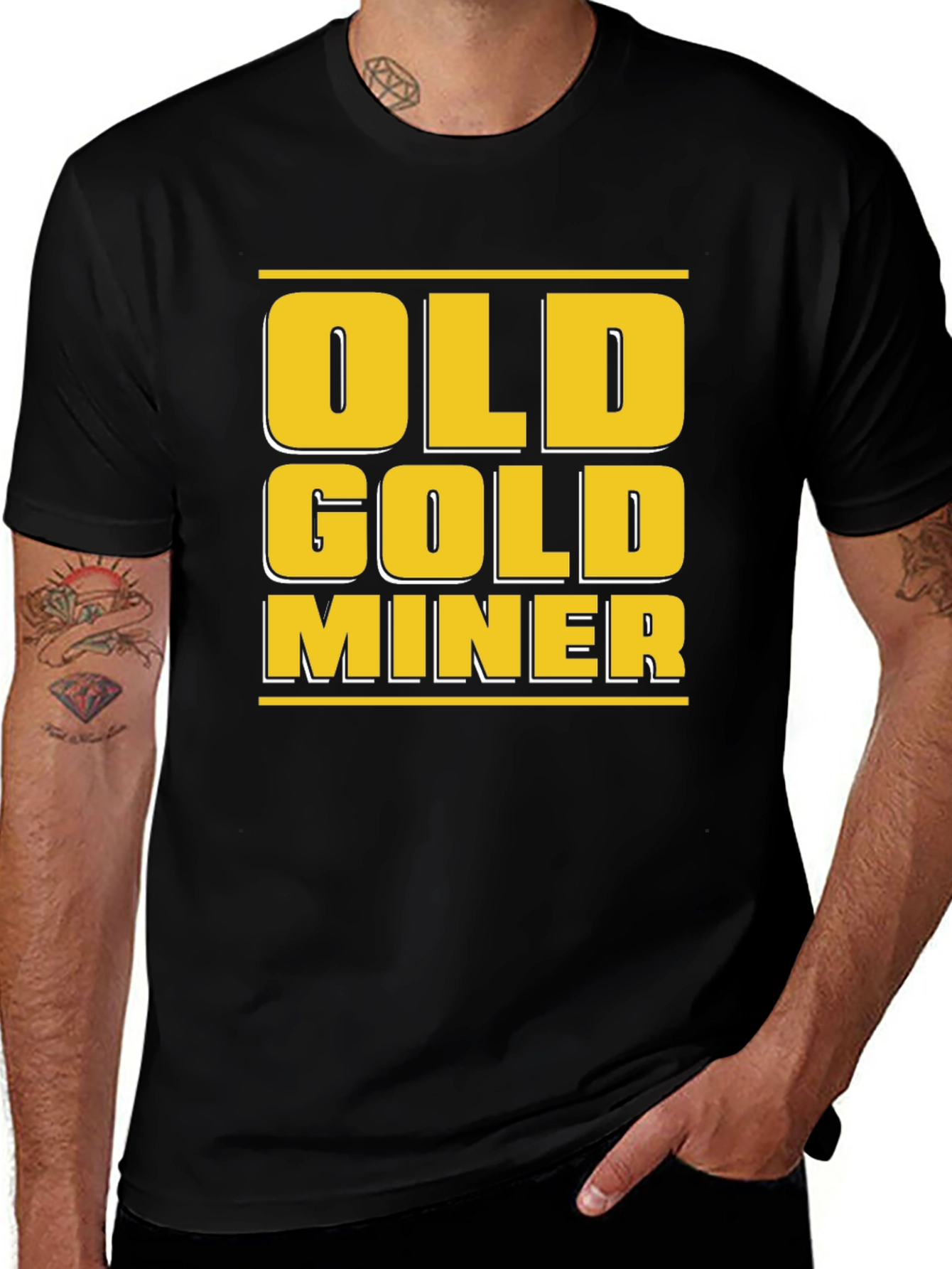 Old Gold Miner T-Shirt - Black