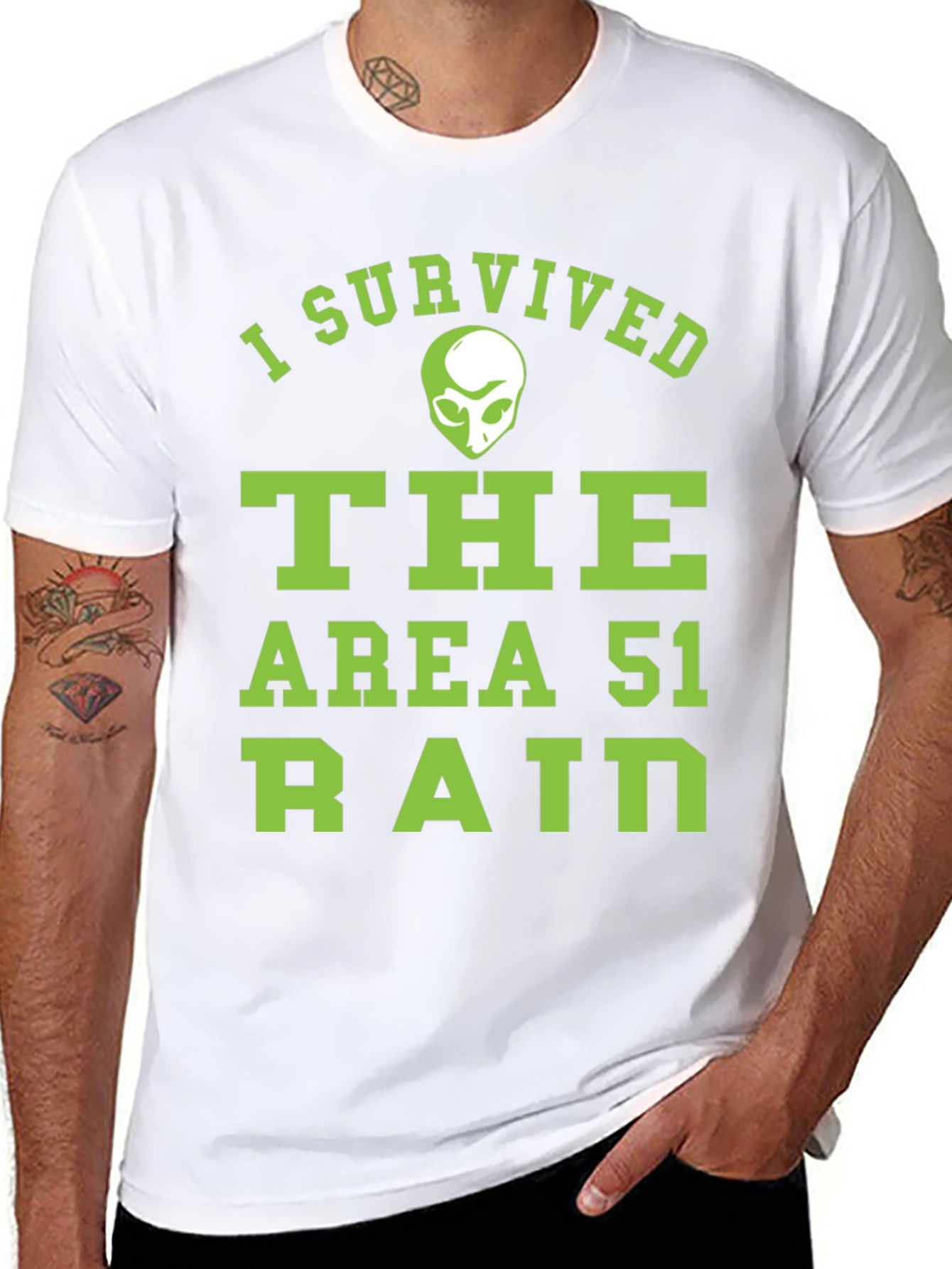 I Survived Area 51 Raid Graphic T-Shirt
