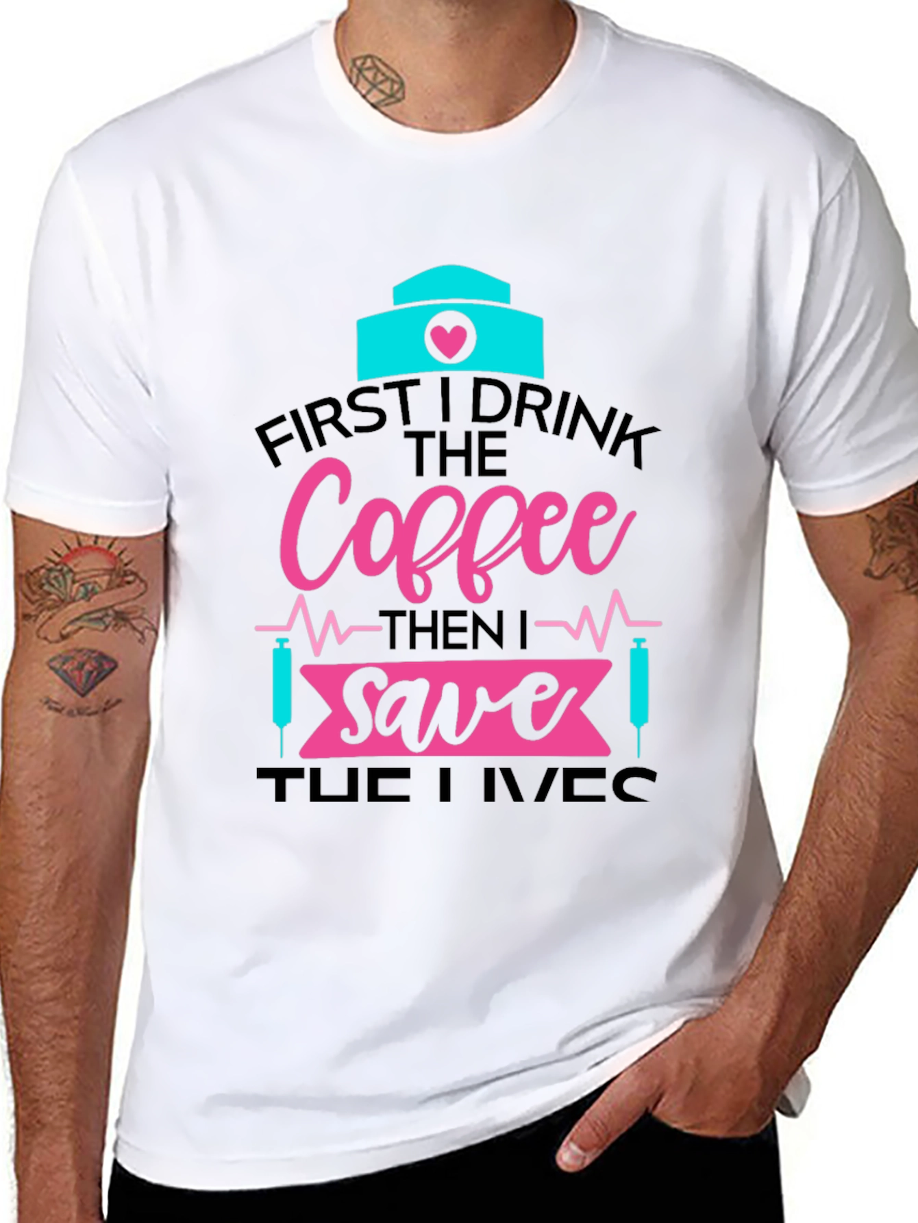 Nurse Coffee Save Lives Graphic Tee