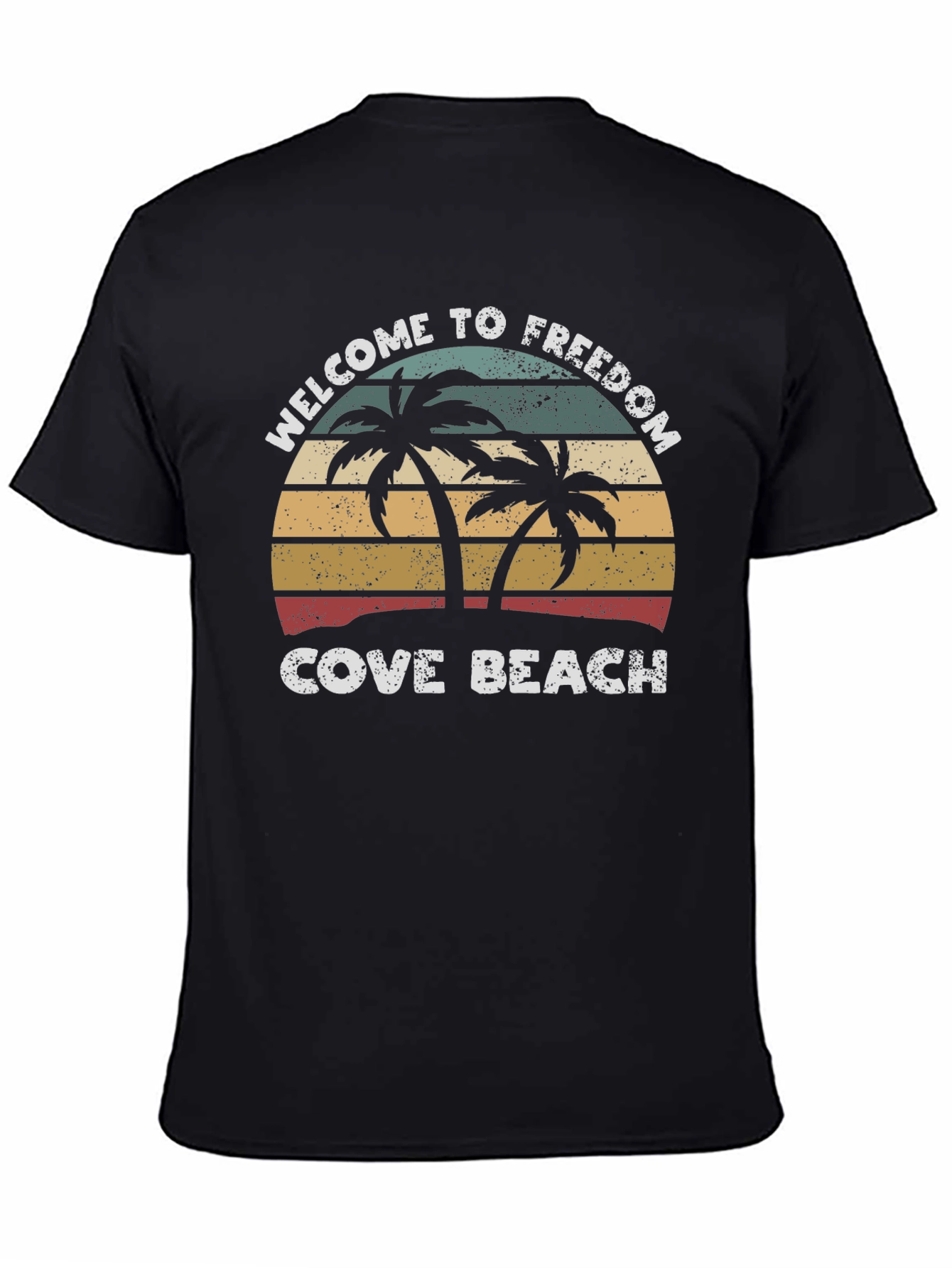 Welcome To Freedom Cove Beach Retro Graphic T-Shirt