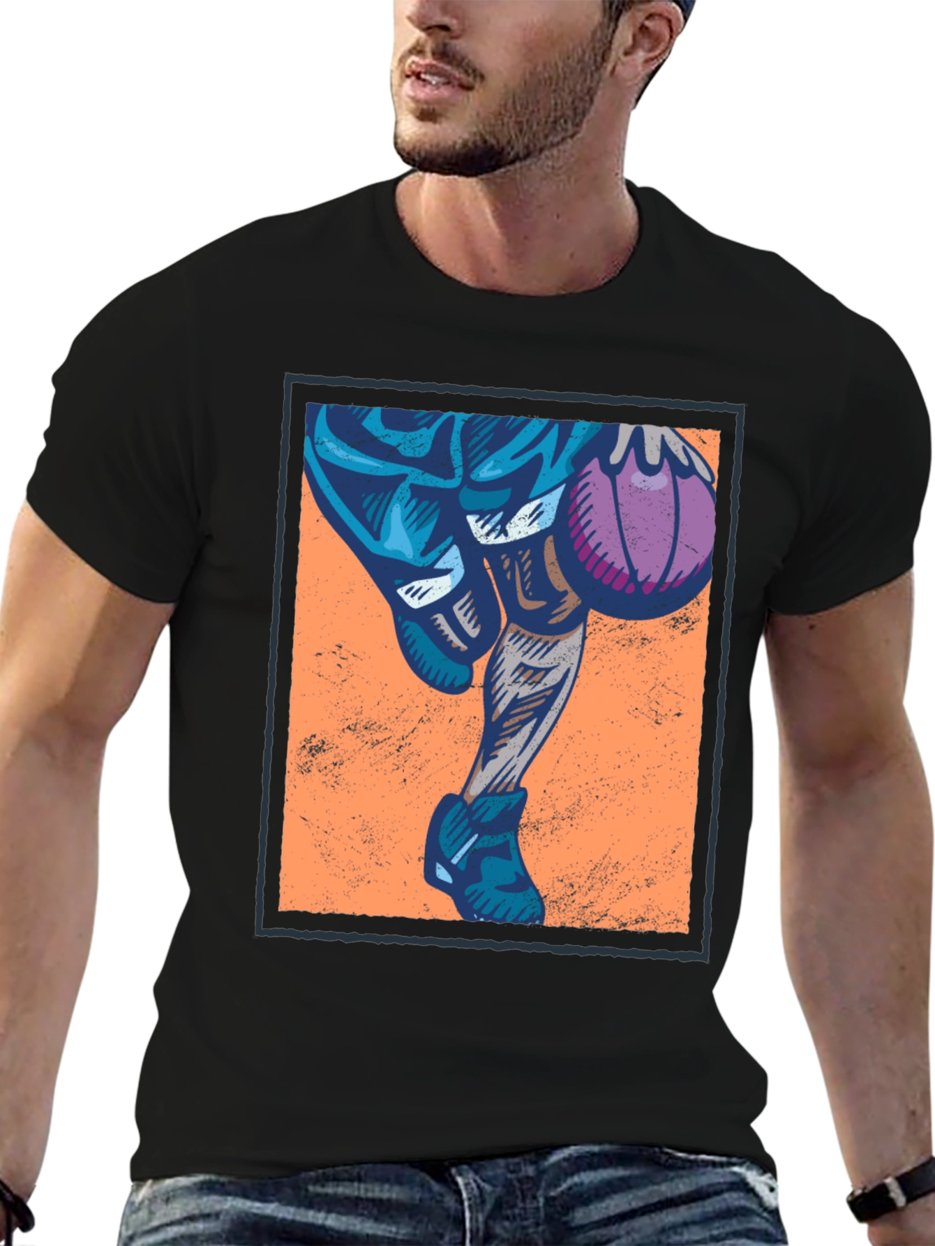 Basketball Graphic T-Shirt - Black