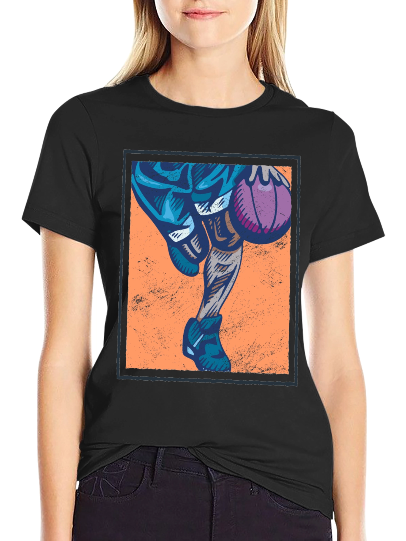 Basketball Graphic T-Shirt - Black