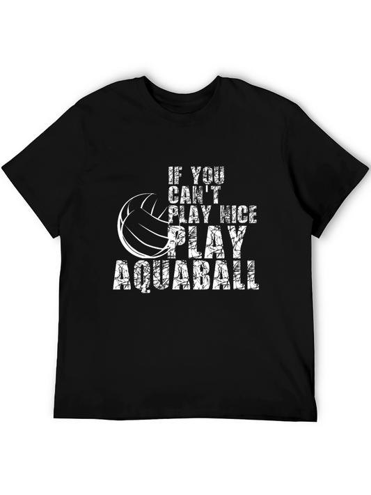 Aquaball Graphic Tee - Black Cotton T-Shirt