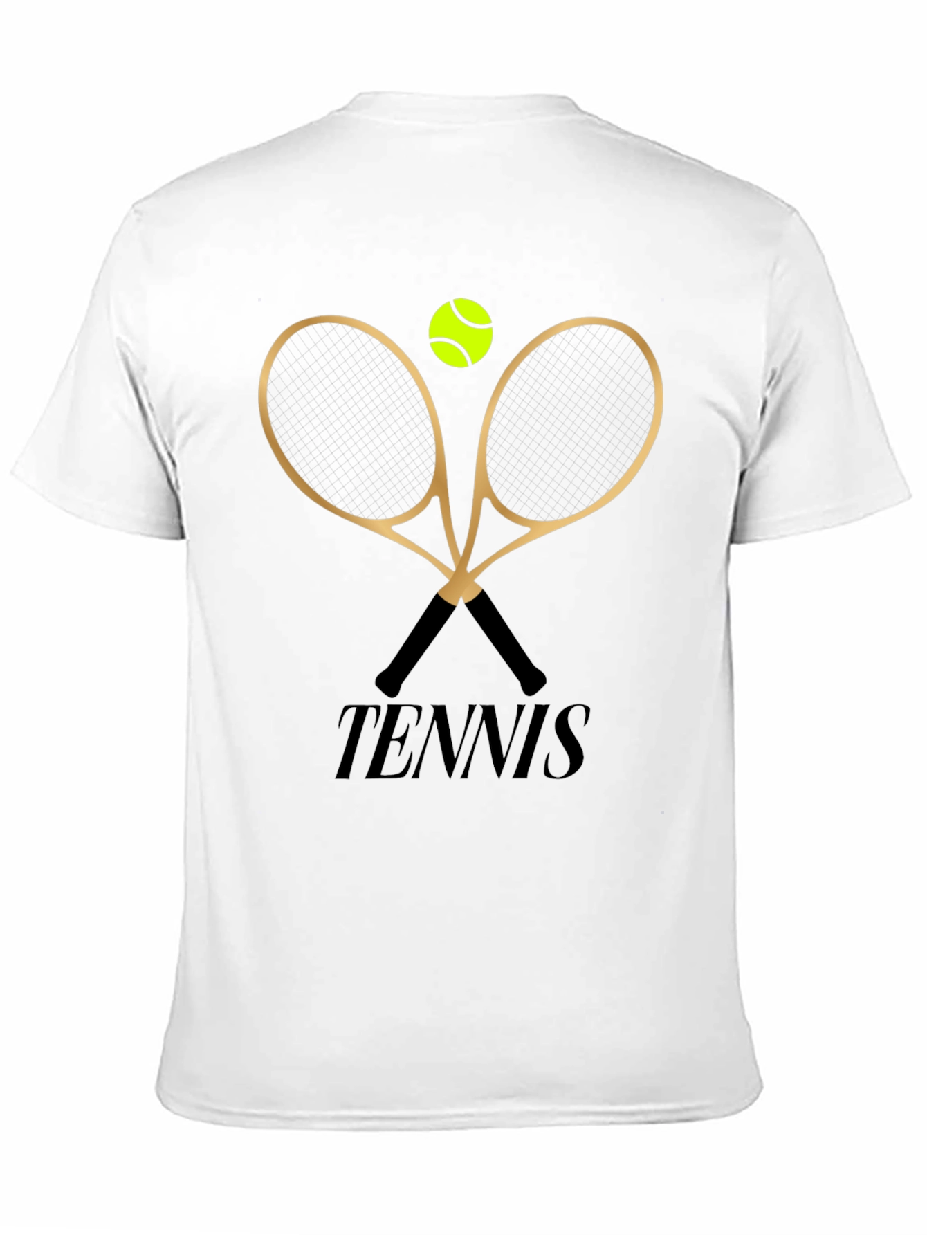 Tennis Graphic T-Shirt - Rackets and Ball