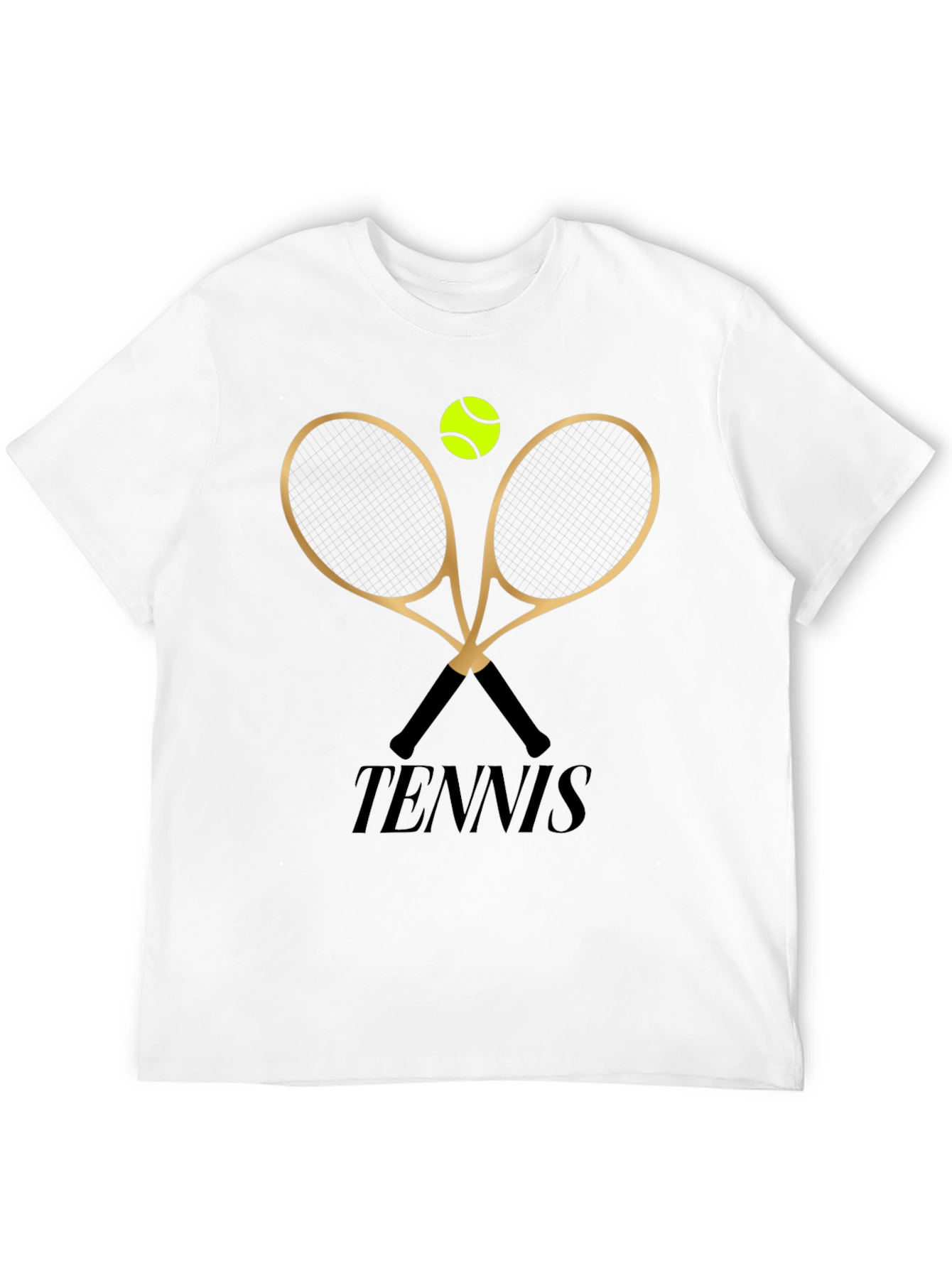 Tennis Graphic T-Shirt - Rackets and Ball