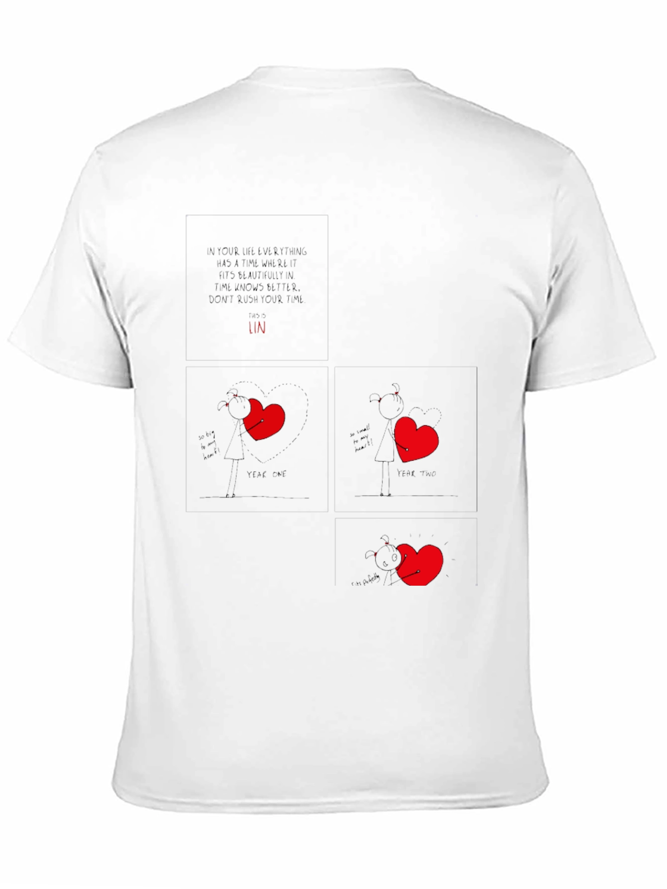 Heart Story Black Graphic Tee