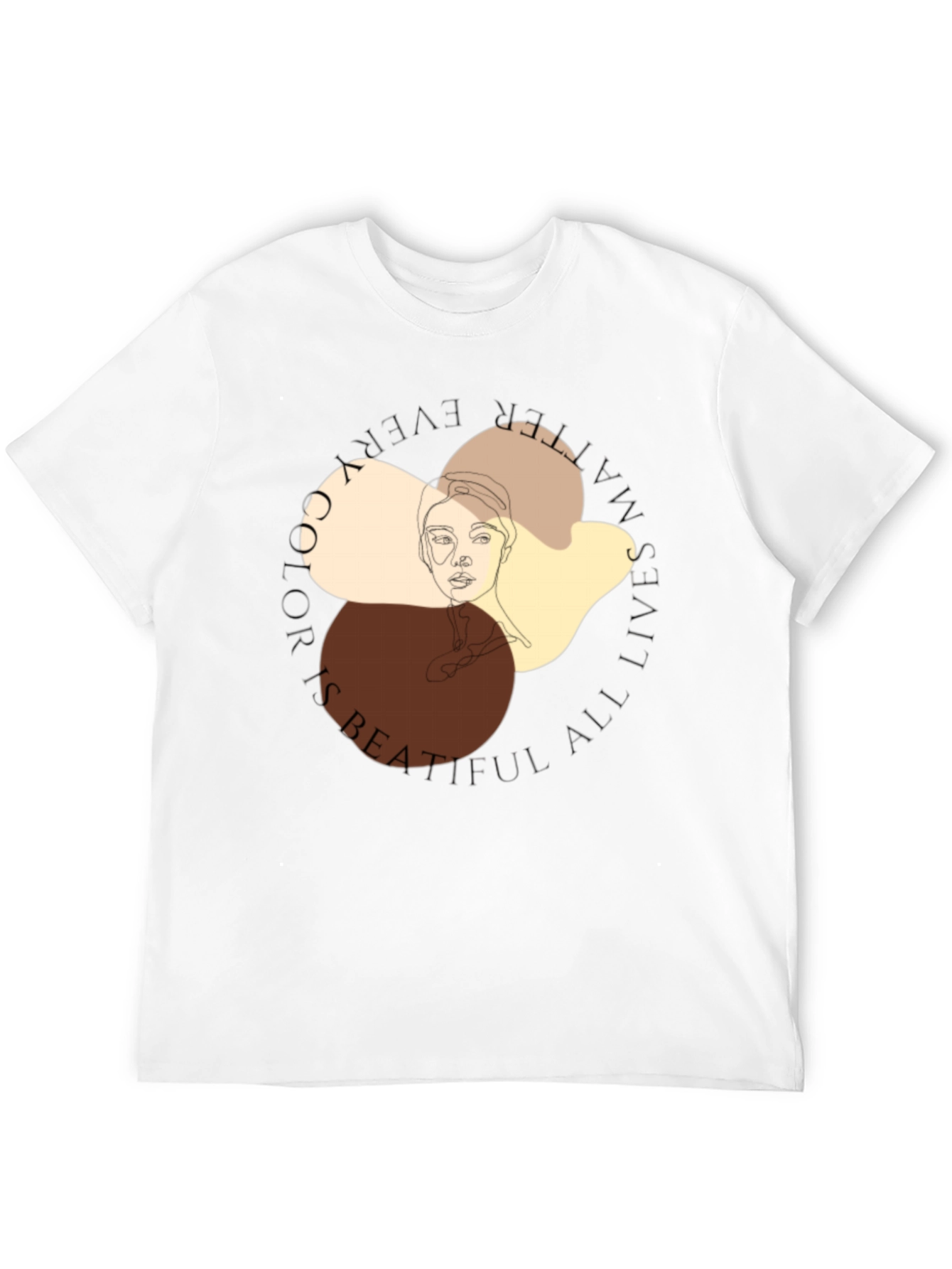 Unique Face Line Art Graphic T-Shirt
